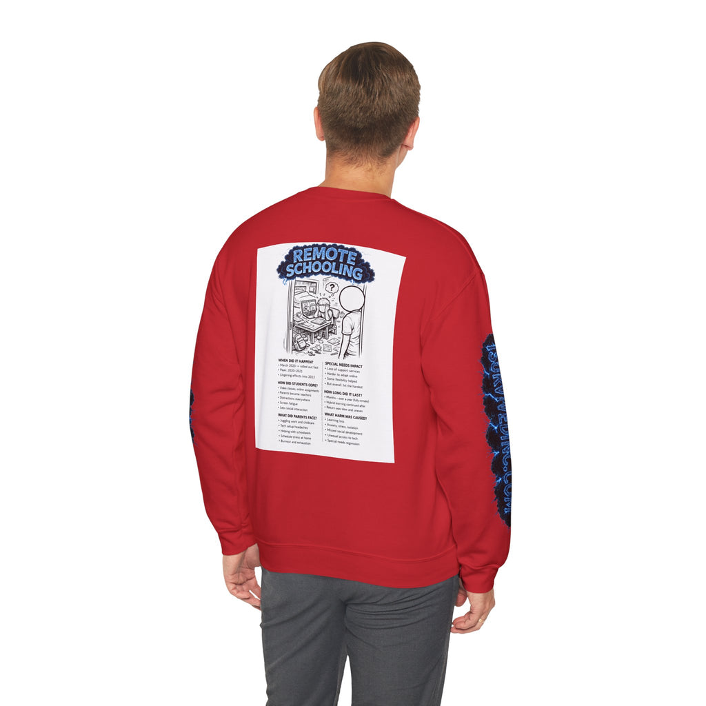 I Survived 2020 — S3:E3 "Remote Schooling" | Lockdown Edition Documentary Unisex Heavy Blend™ Crewneck Sweatshirt