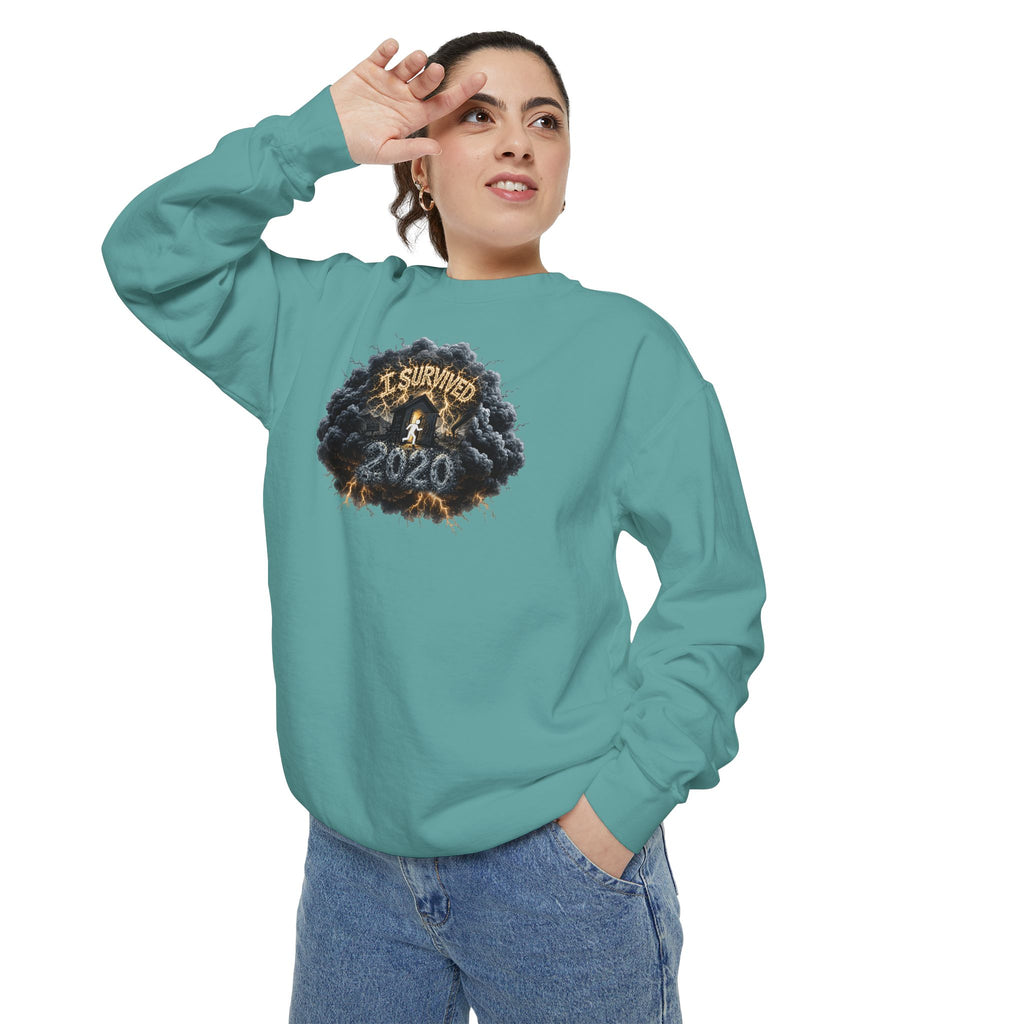 I Survived 2020 — Original PILOT Design: Director's Cut Unisex Garment-Dyed Sweatshirt