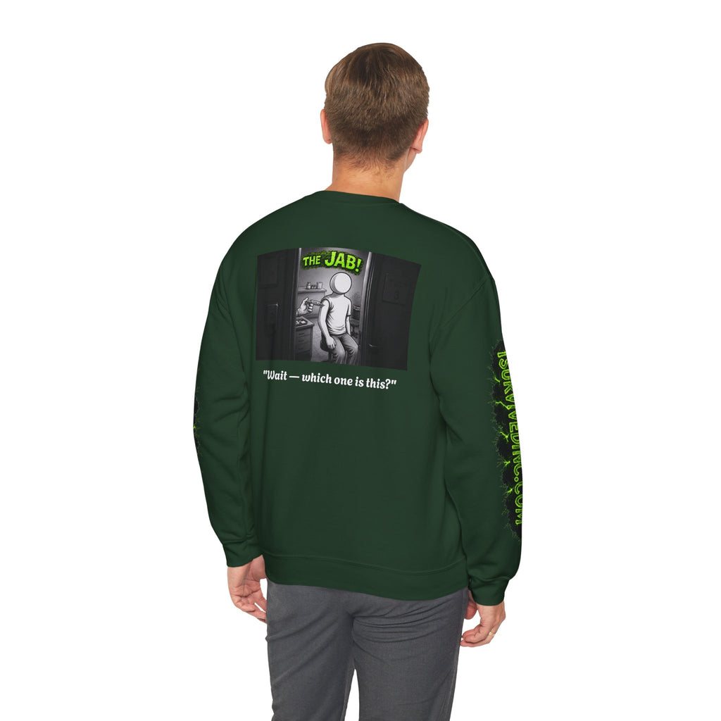 I Survived 2020 — S1:E3 "The Jab!" | Pandemic Edition Unisex Heavy Blend™ Crewneck Sweatshirt