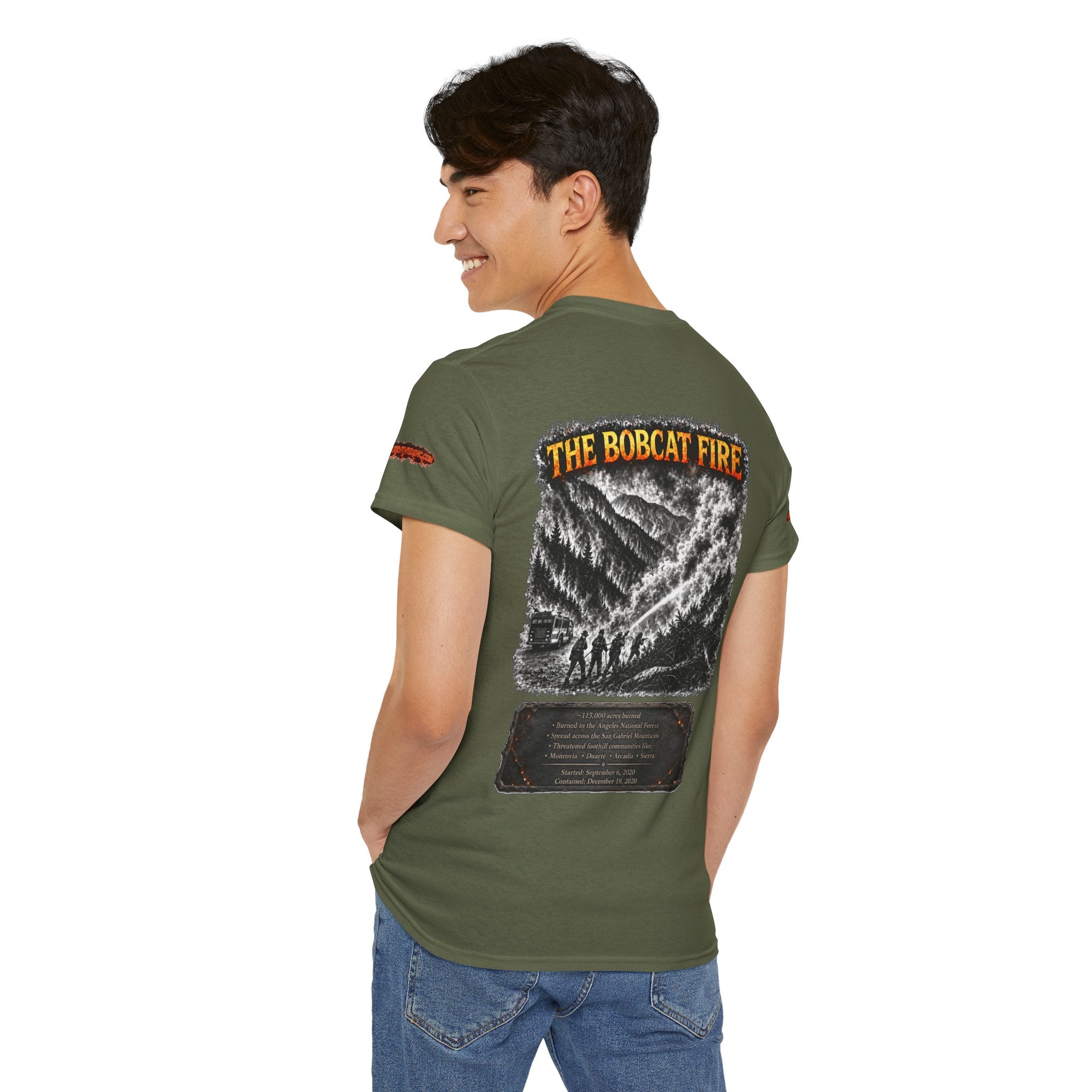 I Survived 2020 — WILDFIRES S2:E2: Director's Cut Special Edition "The Bobcat Fire" Memorial Unisex Heavy Cotton Tee