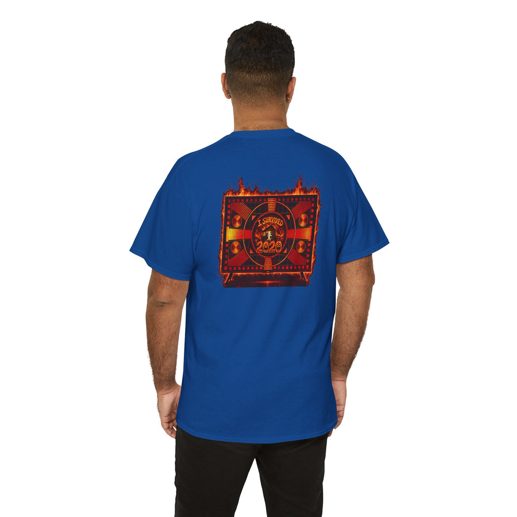 I Survived 2020 — "Please Stand By" Test Pattern Tee Wildfire Signal Edition Summer Premiere Unisex Heavy Cotton Tee