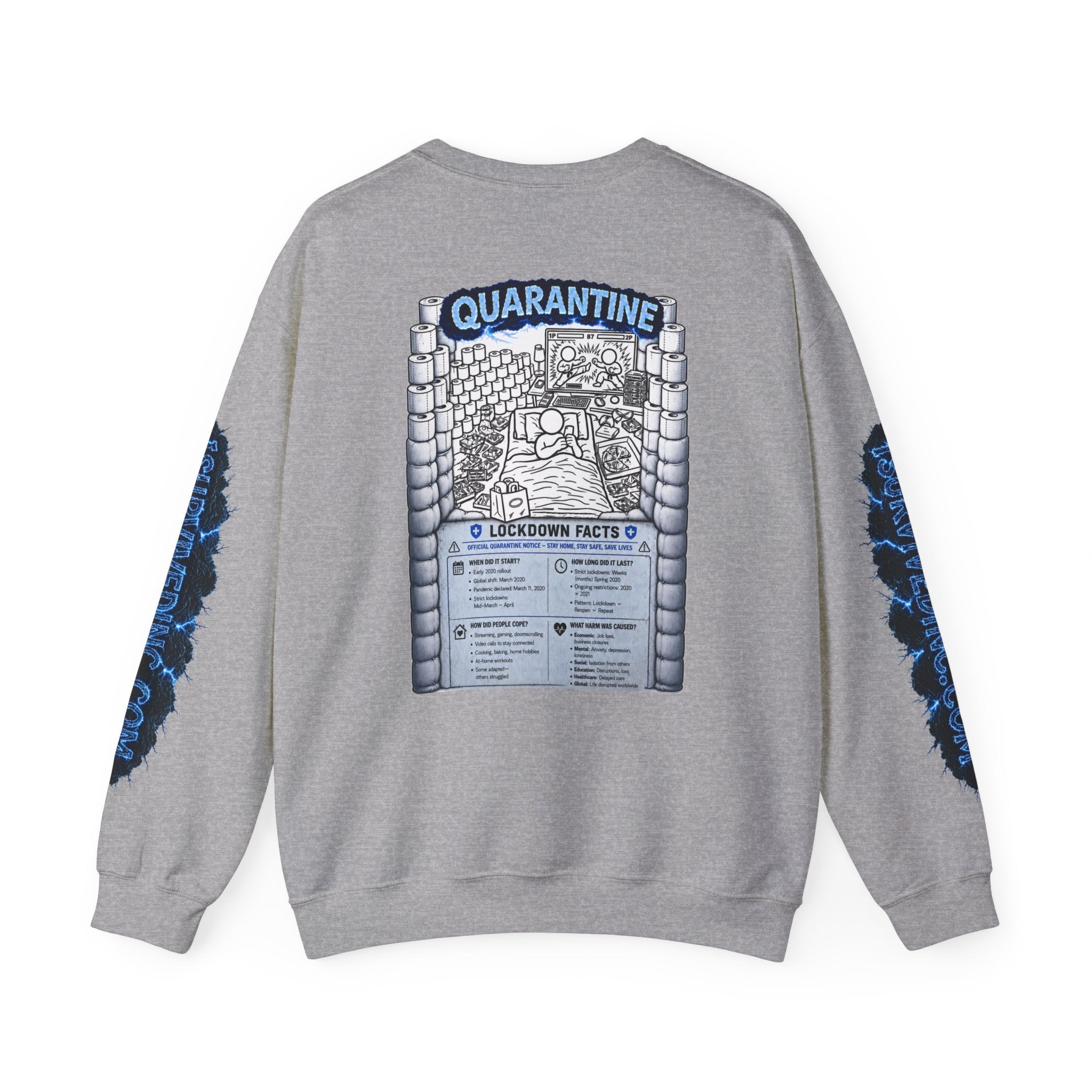 I Survived 2020 — LOCKDOWN S3:E1: "Quarantine" Unisex Heavy Blend™ Crewneck Sweatshirt