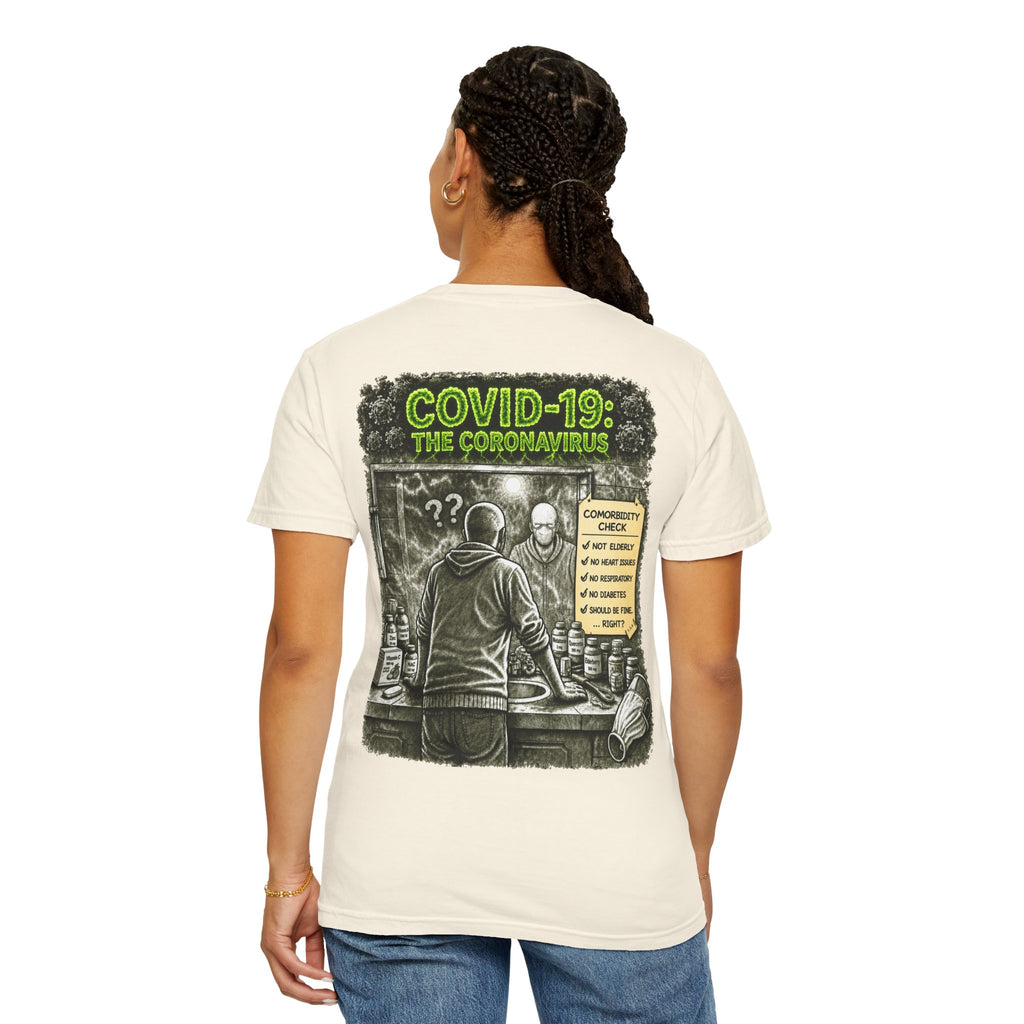 Sobreviví al 2020 — T1:E1 "COVID-19: El Coronavirus" | Camiseta unisex teñida de una pieza, Edición Pandemia