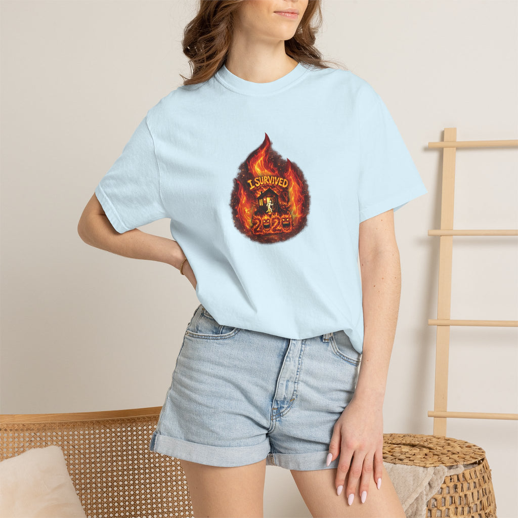 I Survived 2020 — WILDFIRES S2:E4: Director's Cut "Western U.S. Wildfire Season" Memorial Unisex Garment-Dyed T-shirt