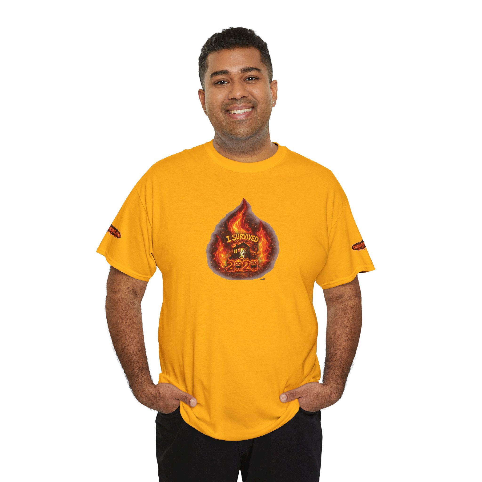 I Survived 2020 — WILDFIRES S2:E3: Director's Cut Special Edition "The California Wildfires" Memorial Unisex Heavy Cotton Tee