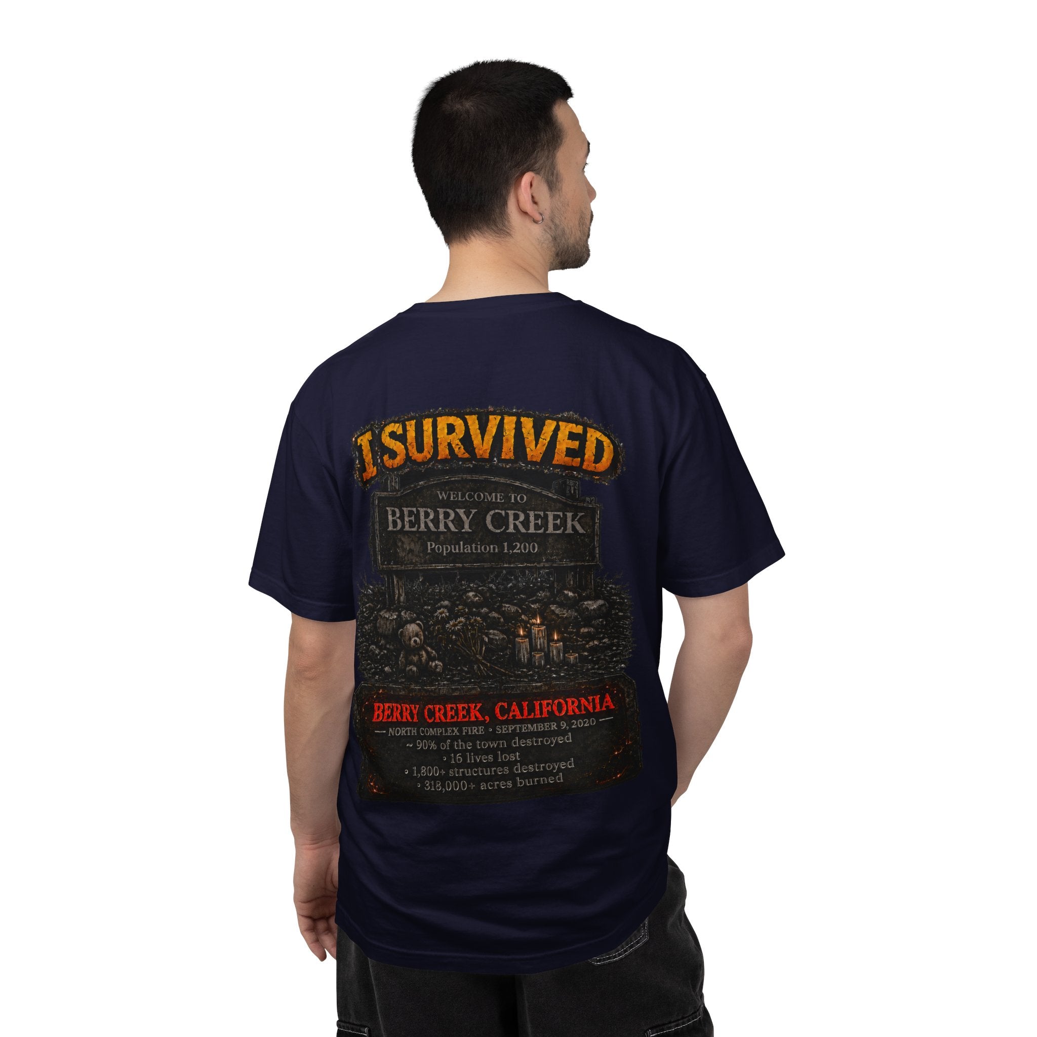 I Survived 2020 — Director's Cut S2:E1 "Berry Creek" | Wildfire Edition Memorial Unisex Garment-Dyed T-shirt