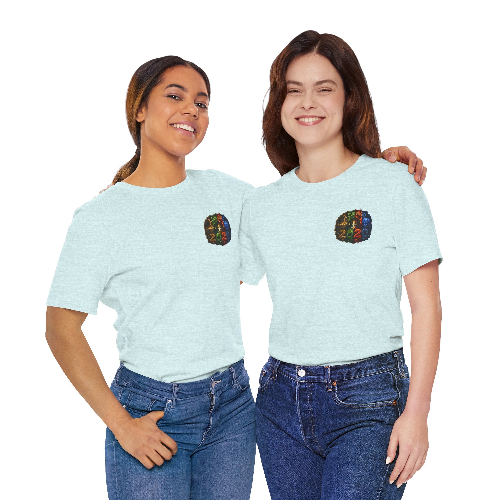 I Survived 2020 — "No Signal" Test Pattern Tee Alien Broadcast Finale Summer Premiere Unisex Jersey Short Sleeve Tee