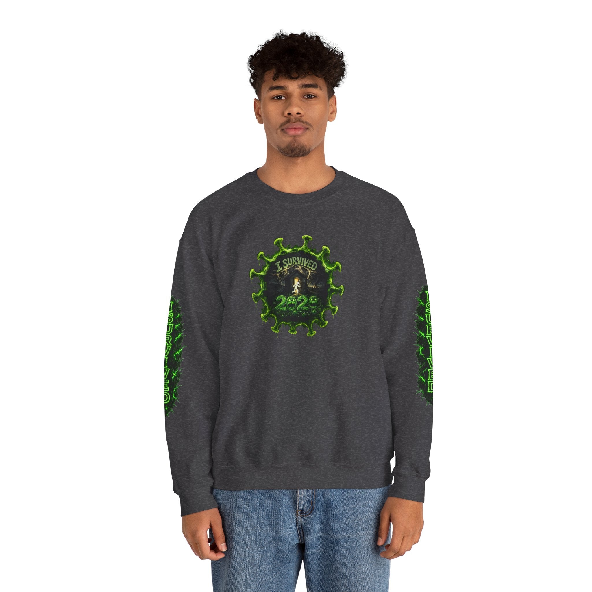 I Survived 2020 — PANDEMIC S1:E4: Director's Cut "Mask Madness" Unisex Heavy Blend™ Crewneck Sweatshirt