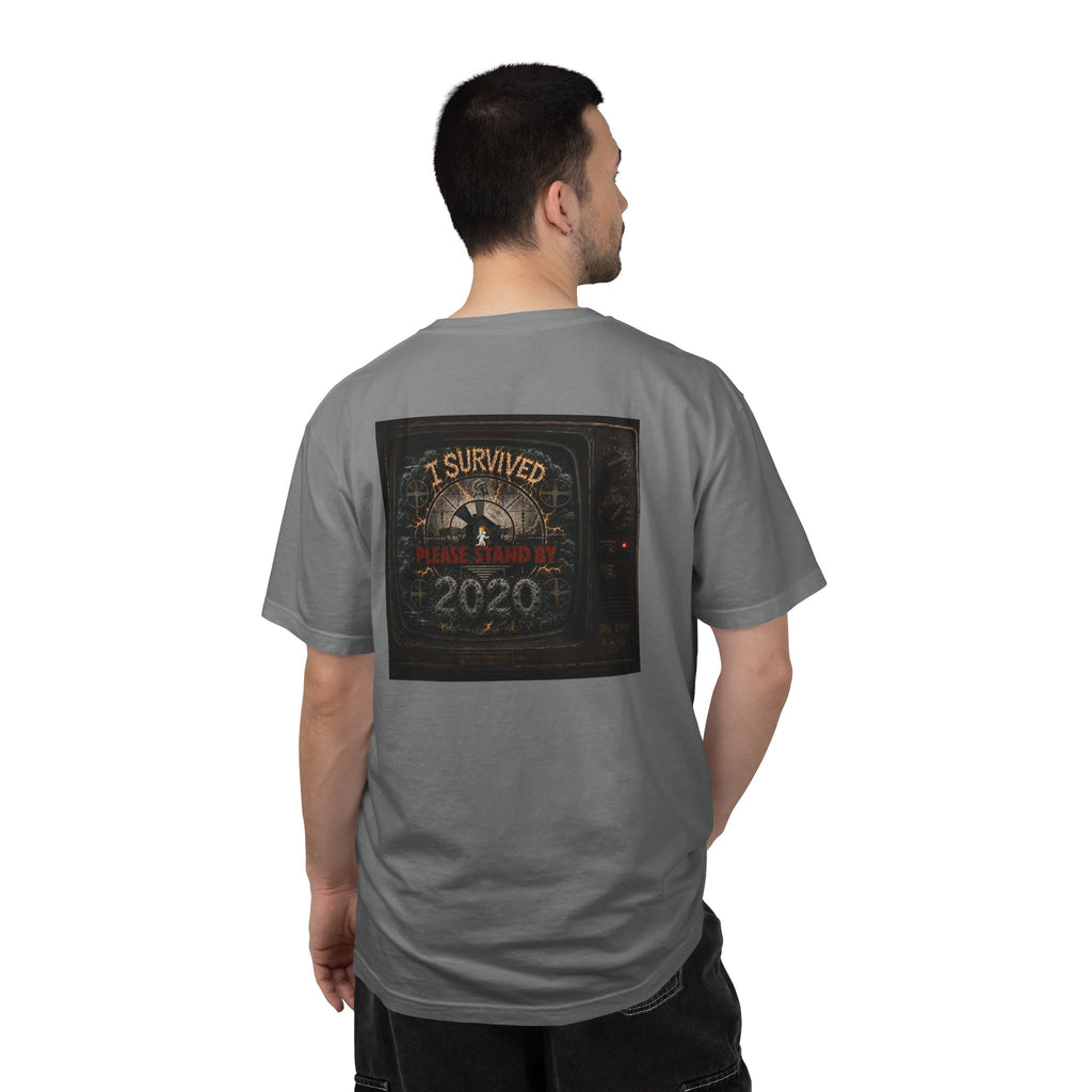 I Survived 2020 — "Please Stand By" Test Pattern Tee Summer Premier Unisex Garment-Dyed T-shirt