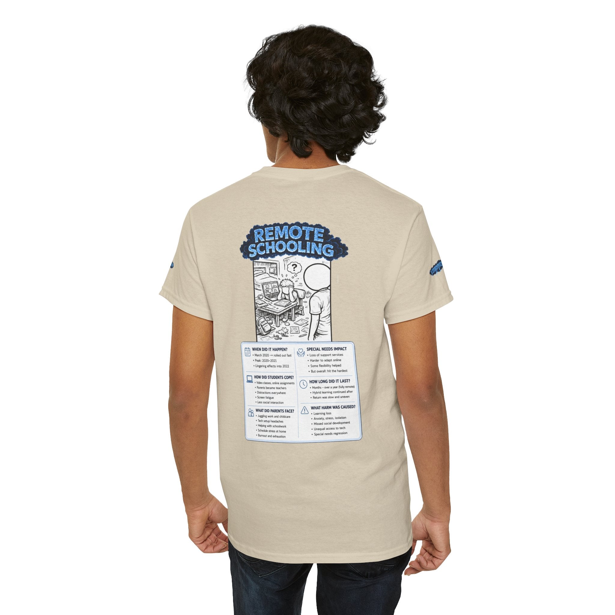 I Survived 2020 — LOCKDOWN S3:E3: Special Edition "Remote Schooling" Unisex Heavy Cotton Tee