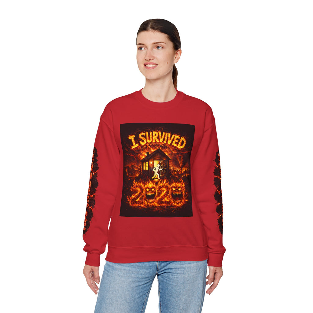 I Survived 2020 — WILDFIRES S2:E4: "Western U.S." Memorial Unisex Heavy Blend™ Crewneck Sweatshirt