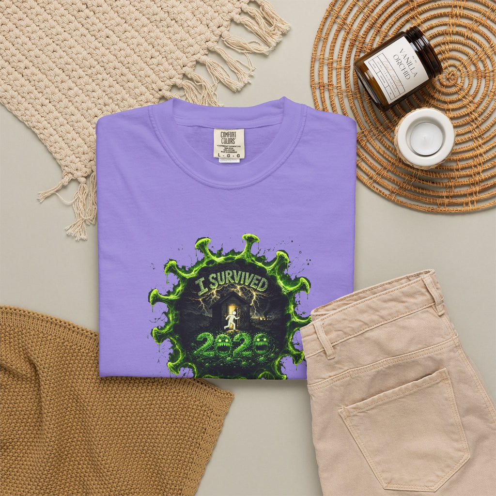 I Survived 2020 —  PANDEMIC S1:E1: Director's Cut "COVID-19: The Coronavirus" Unisex Garment-Dyed T-shirt