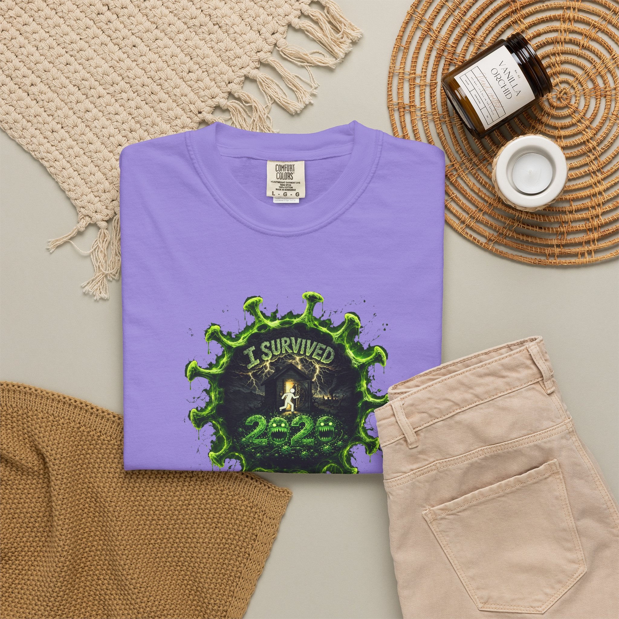 I Survived 2020 —  PANDEMIC S1:E1: Director's Cut "COVID-19: The Coronavirus" Unisex Garment-Dyed T-shirt