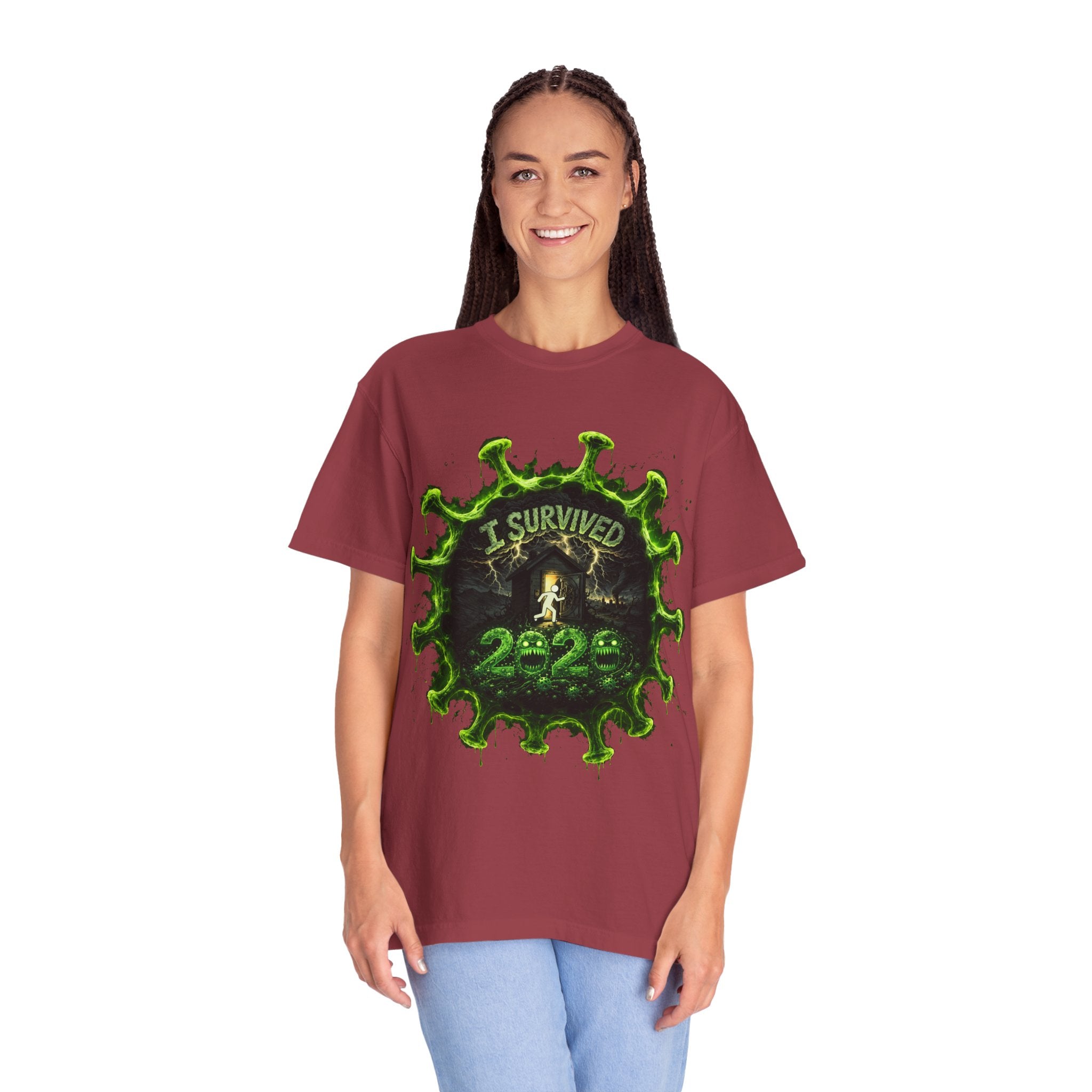 I Survived 2020 — Director's Cut S1:E4 "Mask Madness Mayhem Moment" | Pandemic Edition Unisex Garment-Dyed T-shirt