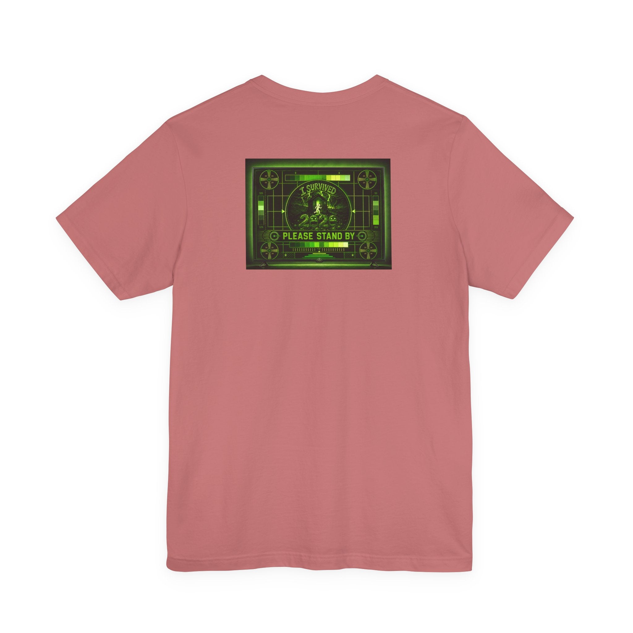 I Survived 2020 — "Please Stand By" Test Pattern Toxic Signal Tee Summer Premiere Unisex Jersey Short Sleeve Tee