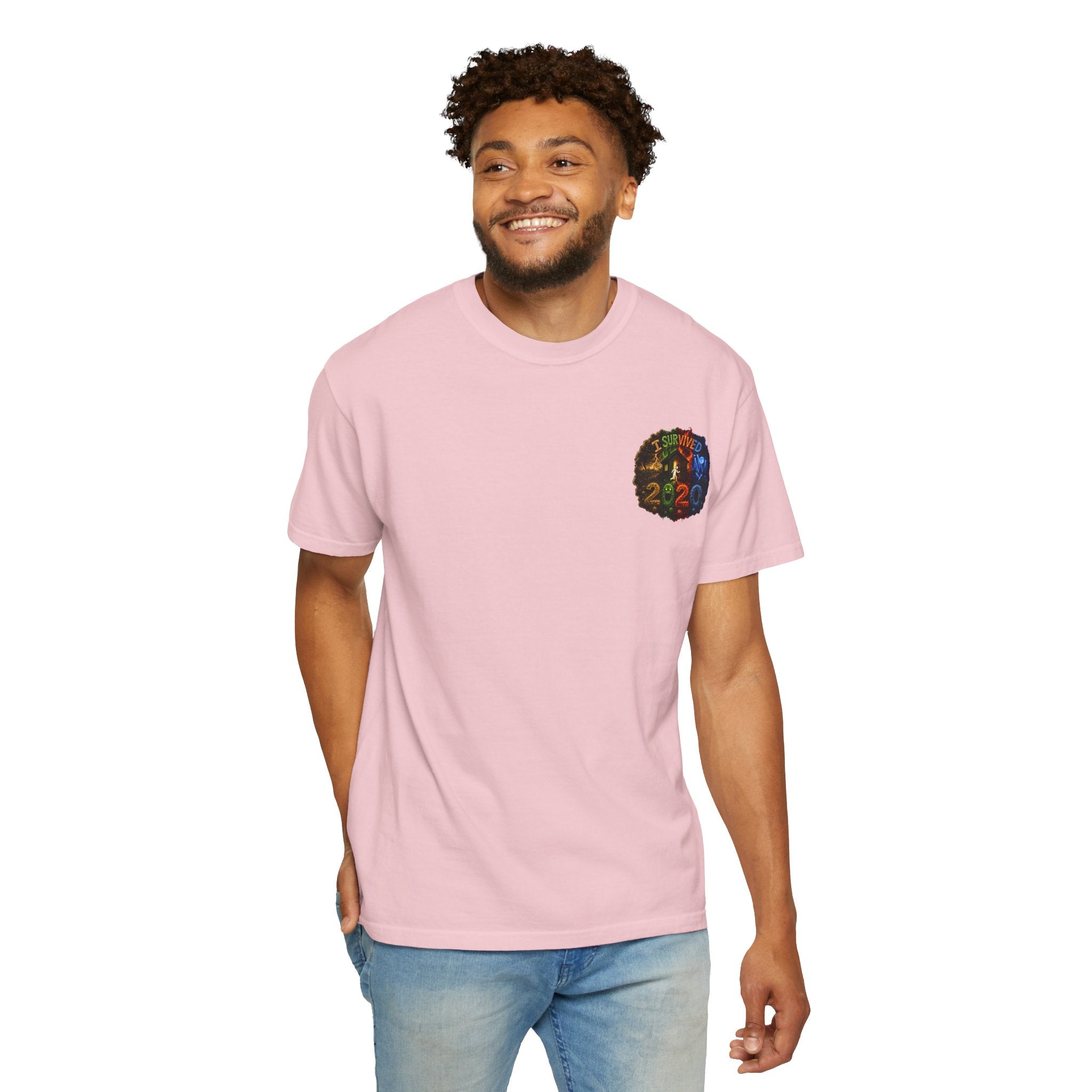 I Survived 2020 — "No Signal" Test Pattern Tee Alien Broadcast Finale Summer Premiere Unisex Garment-Dyed T-shirt