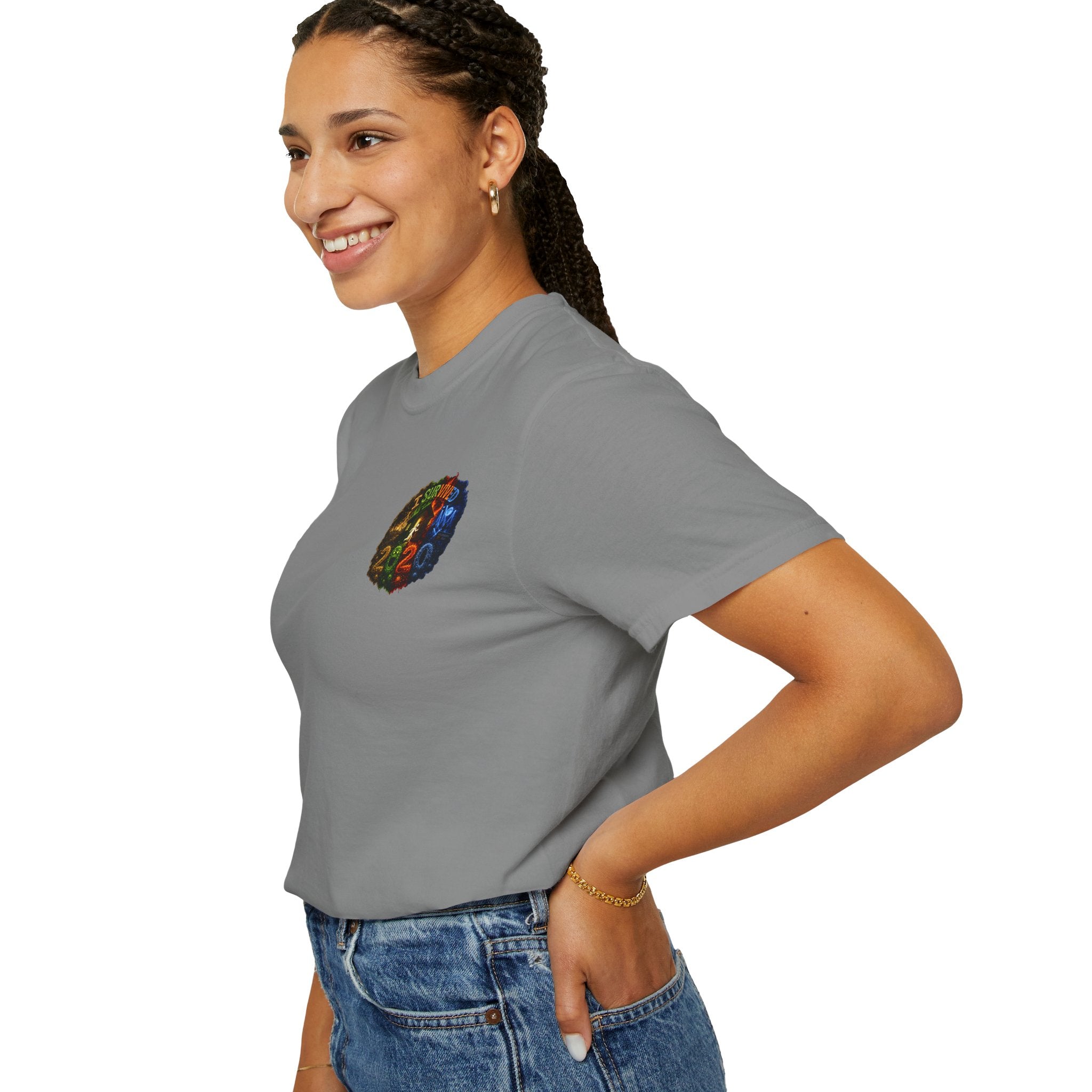 I Survived 2020 — "No Signal" Test Pattern Tee Alien Broadcast Finale Summer Premiere Unisex Garment-Dyed T-shirt