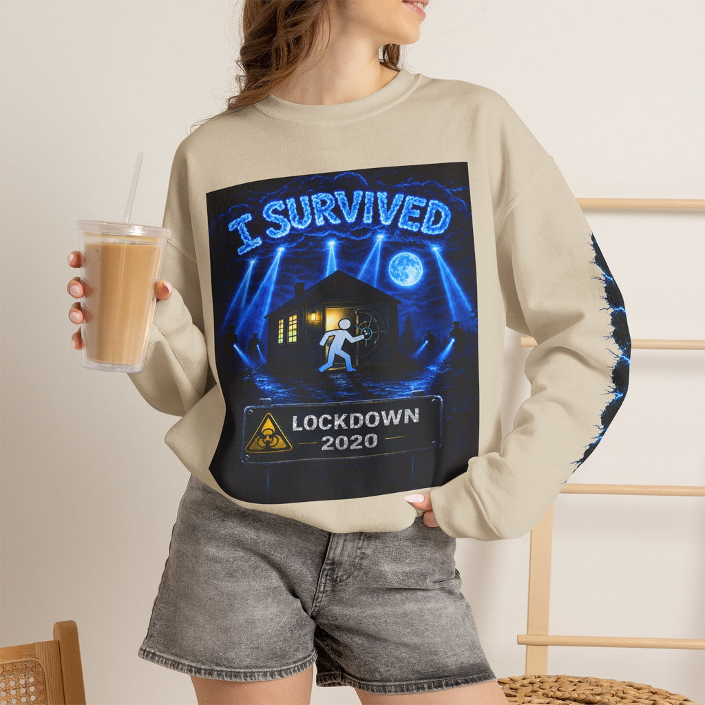 I Survived 2020 — LOCKDOWN S3:E3: Special Edition "Remote Schooling" Unisex Heavy Blend™ Crewneck Sweatshirt