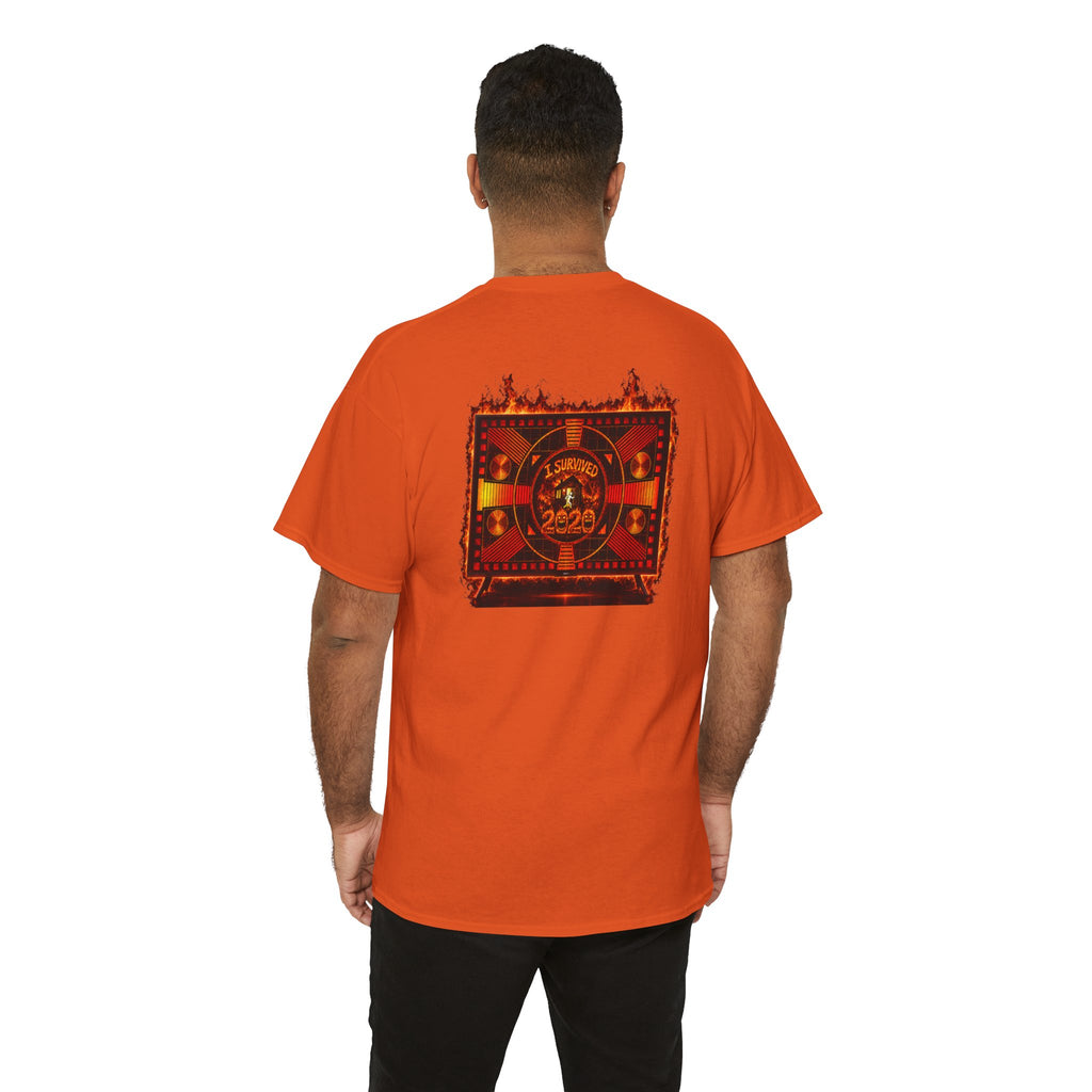 I Survived 2020 — "Please Stand By" Test Pattern Tee Wildfire Signal Edition Summer Premiere Unisex Heavy Cotton Tee