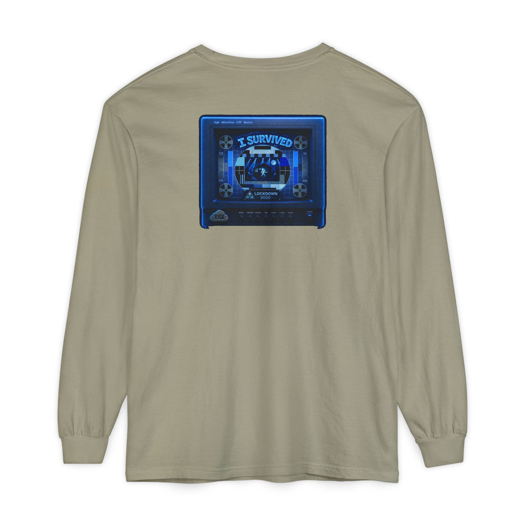 I Survived 2020 — "Please Stand By" Test Pattern Tee Lockdown Edition Summer Exclusive Unisex Garment-Dyed Long Sleeve T-Shirt