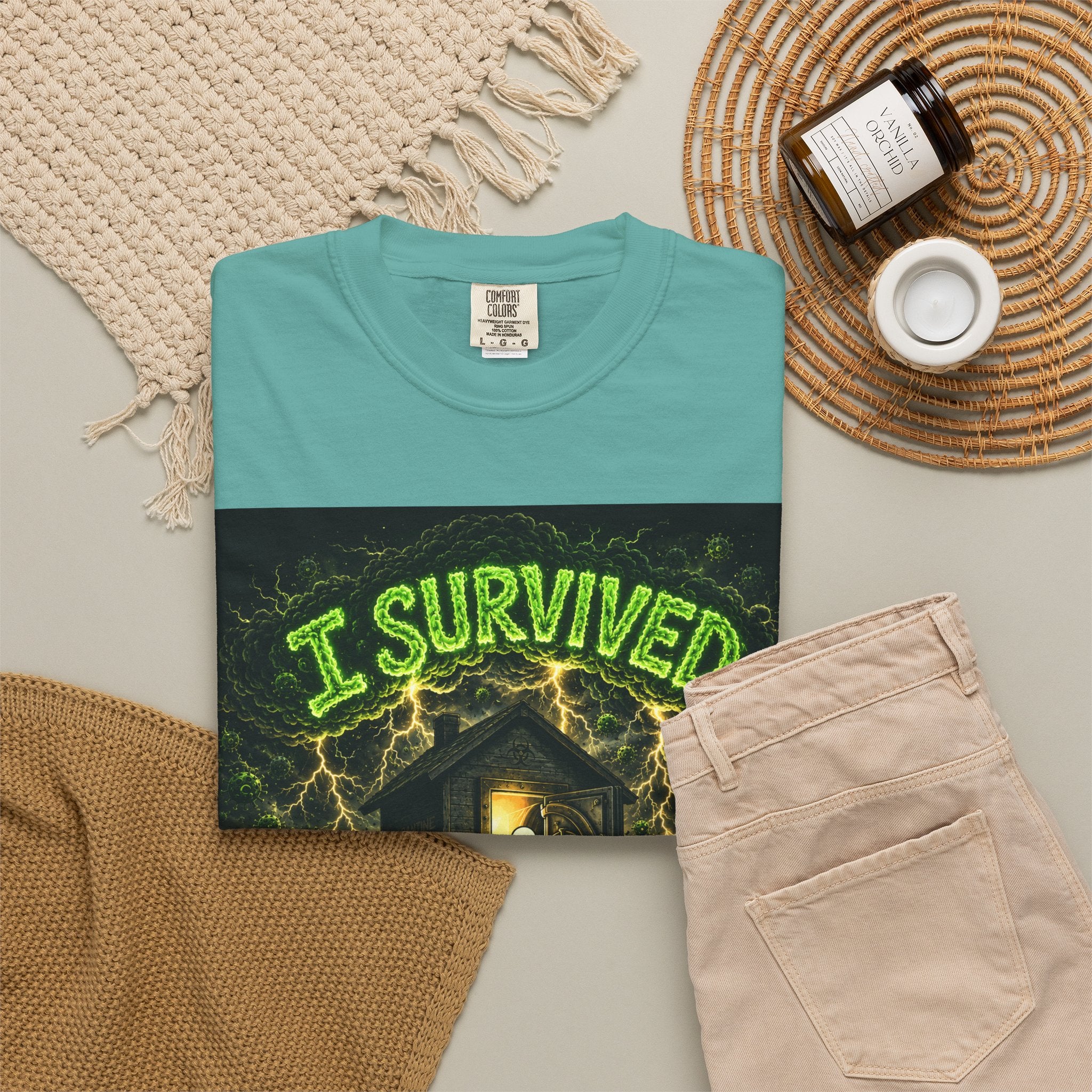 I Survived 2020 — PANDEMIC S1:E3: "The Jab!" Unisex Garment-Dyed T-shirt