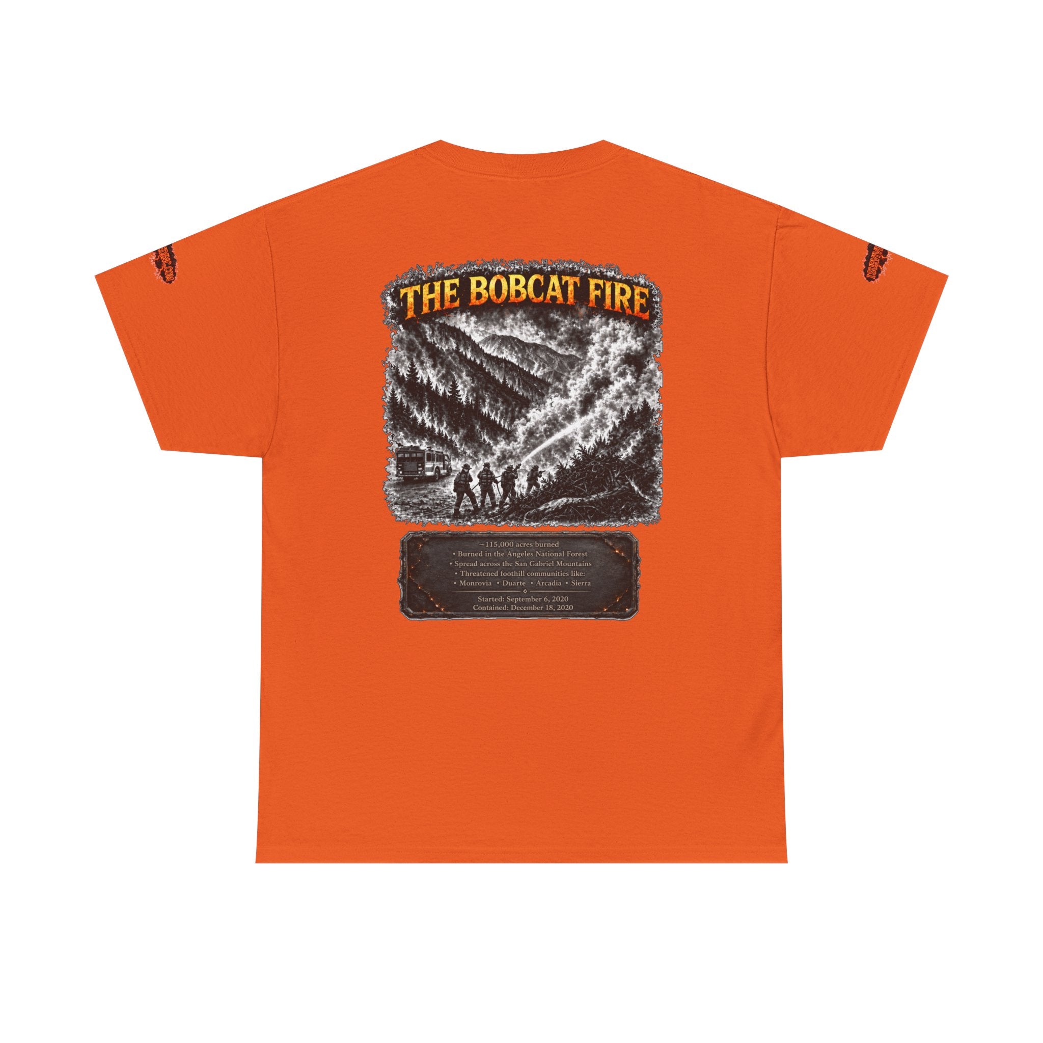 I Survived 2020 — WILDFIRES S2:E2: Director's Cut Special Edition "The Bobcat Fire" Memorial Unisex Heavy Cotton Tee