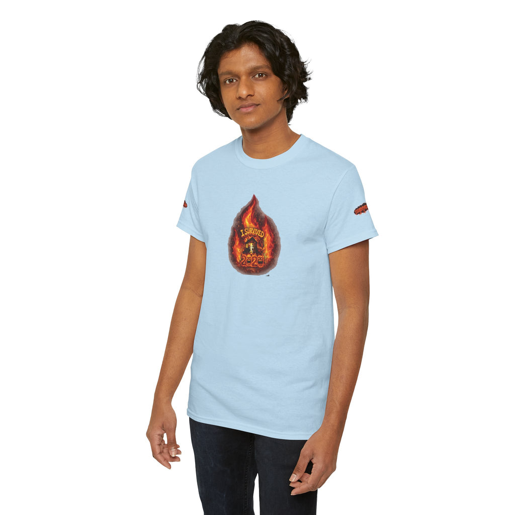 I Survived 2020 — WILDFIRES S2:E3: Director's Cut Special Edition "The California Wildfires" Memorial Unisex Heavy Cotton Tee