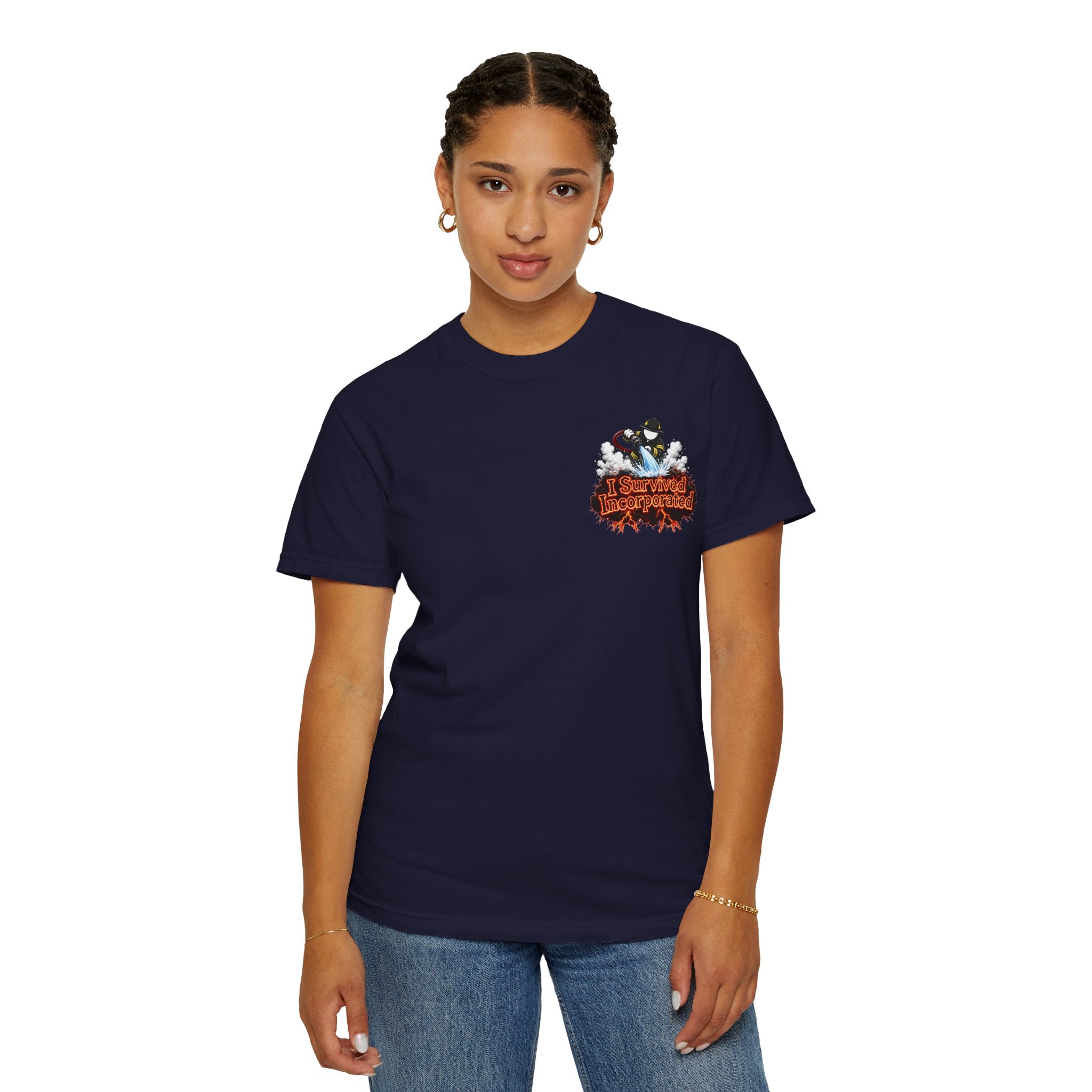 I Survived 2020 — "Please Stand By" Test Pattern Tee Wildfire Signal Edition Summer Premiere Unisex Garment-Dyed T-shirt