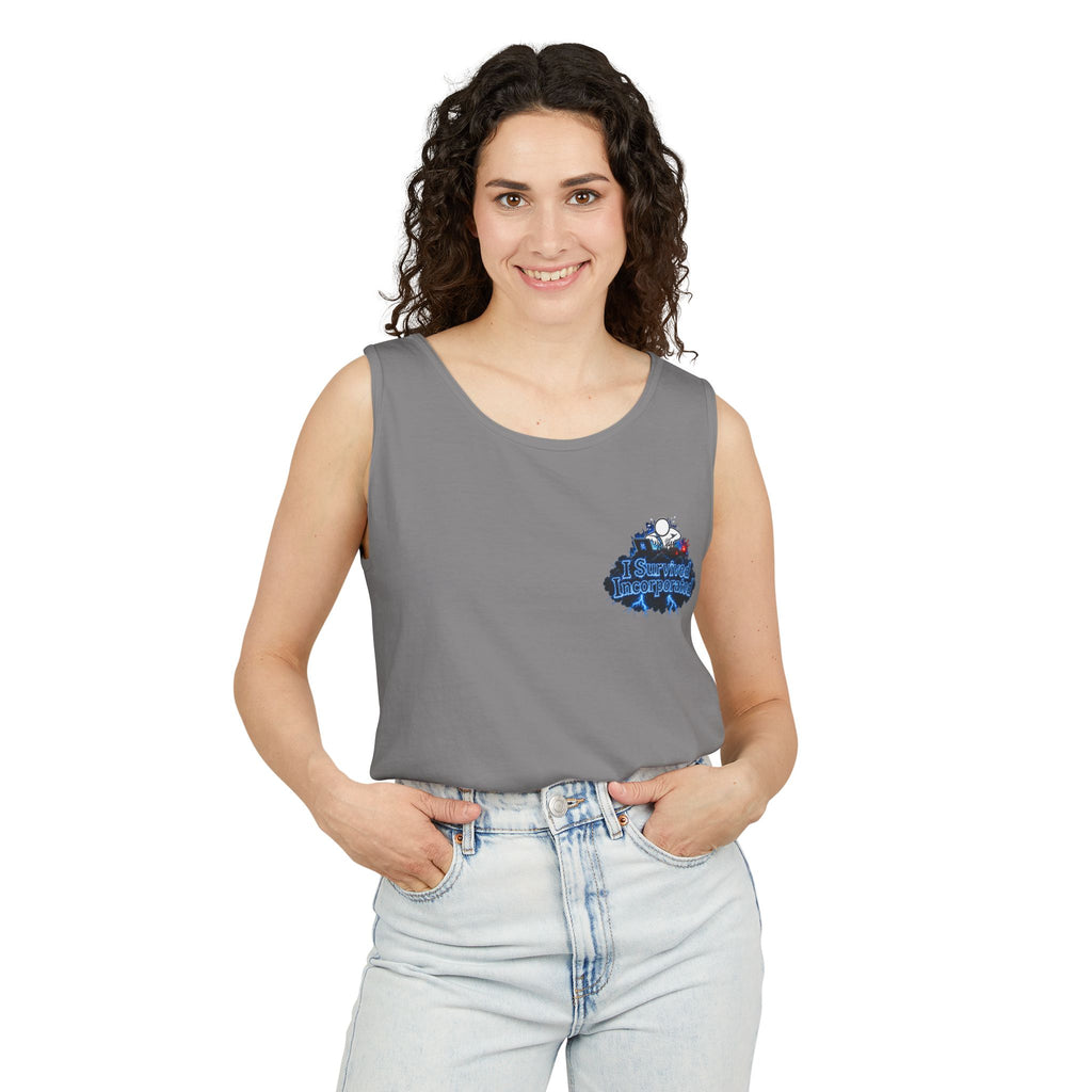 I Survived 2020 — "Please Stand By" Test Pattern Tee Lockdown Special Edition Summer Exclusive Unisex Garment-Dyed Tank Top