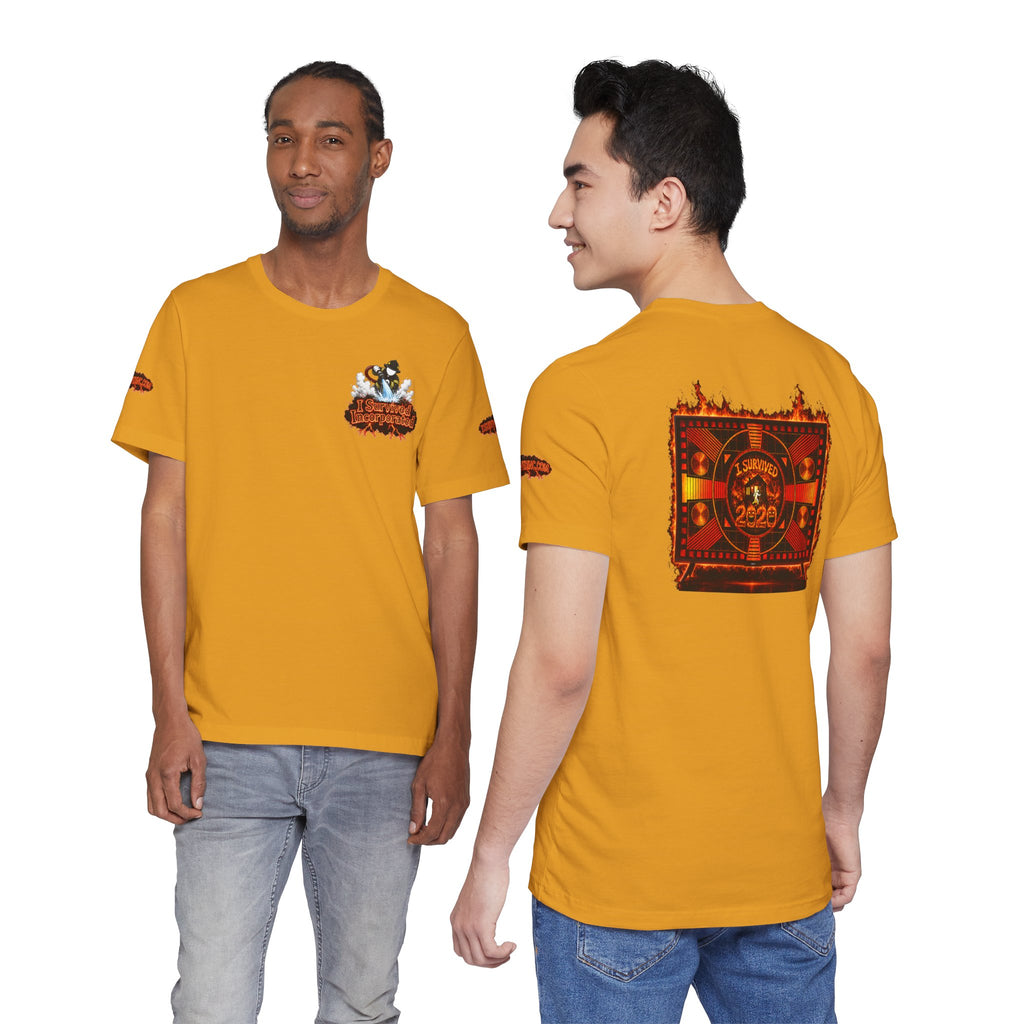 I Survived 2020 — "Please Stand By" Test Pattern Tee Wildfire Signal Special Edition Summer Premiere Unisex Jersey Short Sleeve Tee
