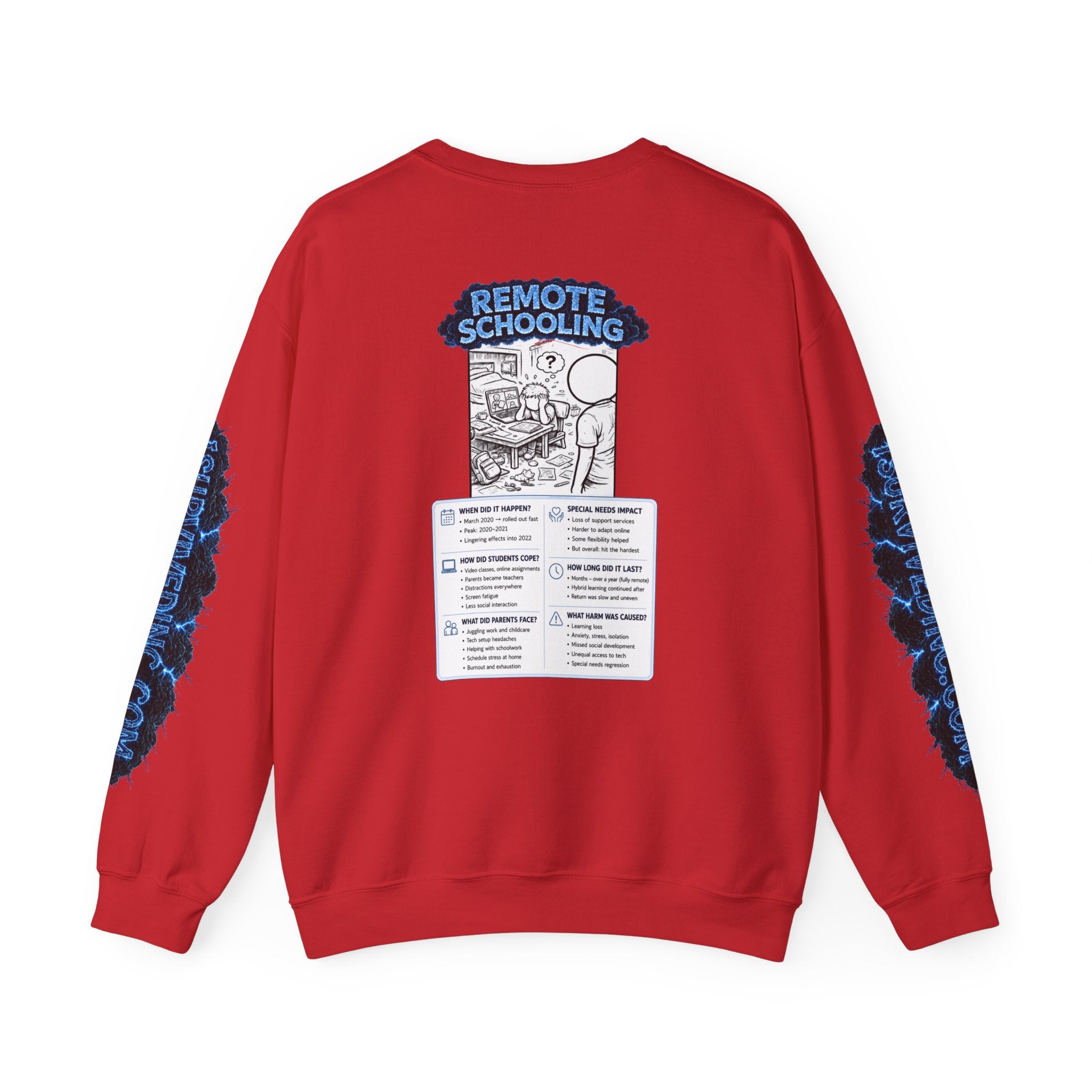 I Survived 2020 — LOCKDOWN S3:E3: Special Edition "Remote Schooling" Unisex Heavy Blend™ Crewneck Sweatshirt