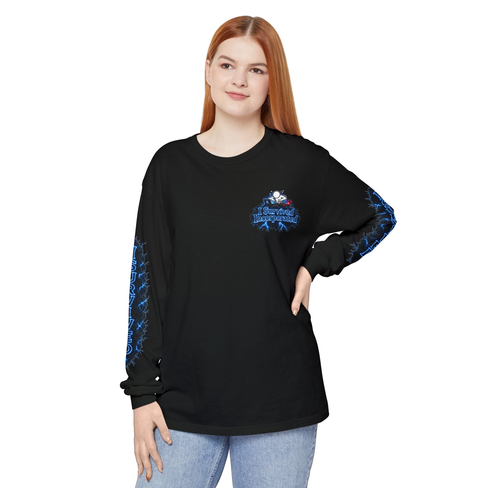 I Survived 2020 — "Please Stand By" Test Pattern Tee Lockdown Special Edition Summer Exclusive Unisex Garment-Dyed Long Sleeve T-Shirt
