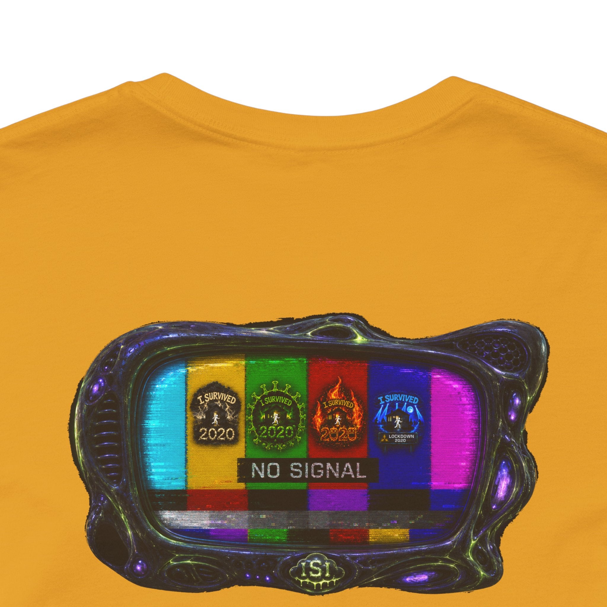 I Survived 2020 — "No Signal" Test Pattern Tee Alien Broadcast Finale Summer Premiere Unisex Jersey Short Sleeve Tee