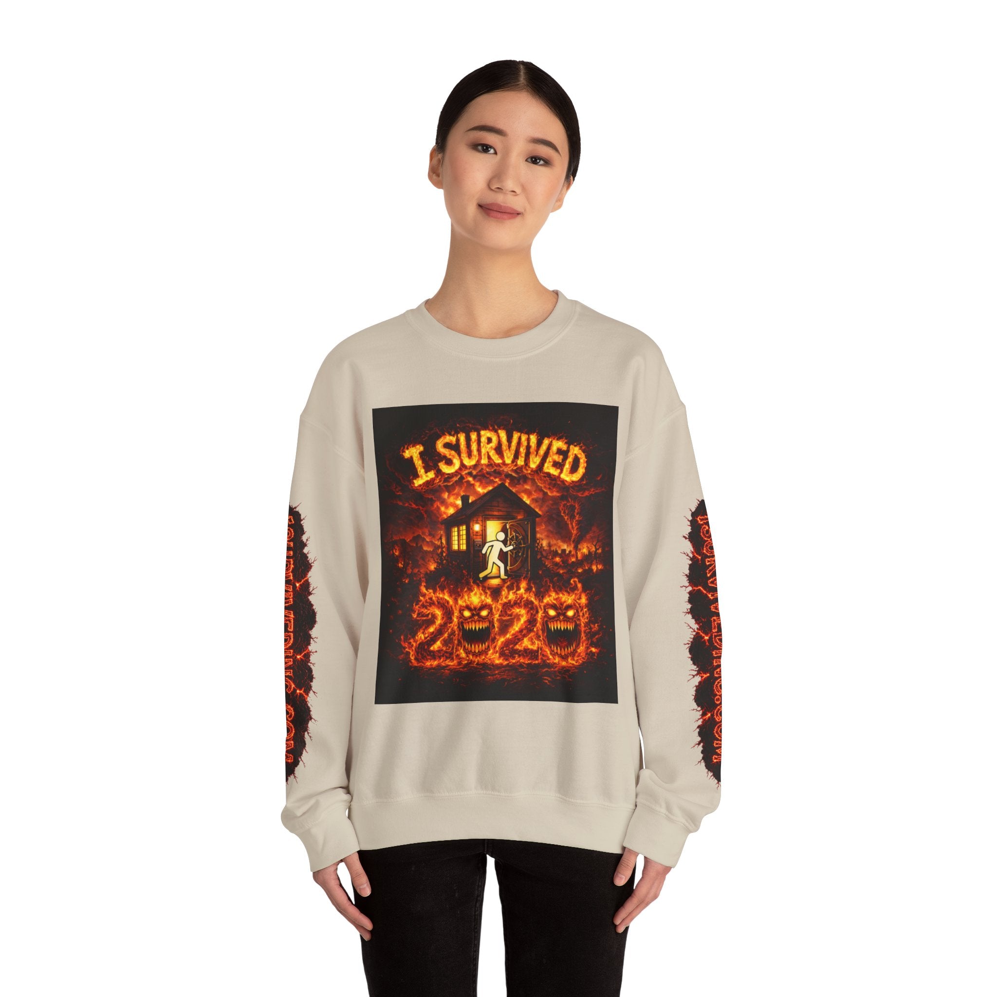 I Survived 2020 — S2:E4 "Western U.S. Wildfire Season" | Mid-Season Finale Pt. 1 | Wildfire Edition Memorial Unisex Heavy Blend™ Crewneck Sweatshirt