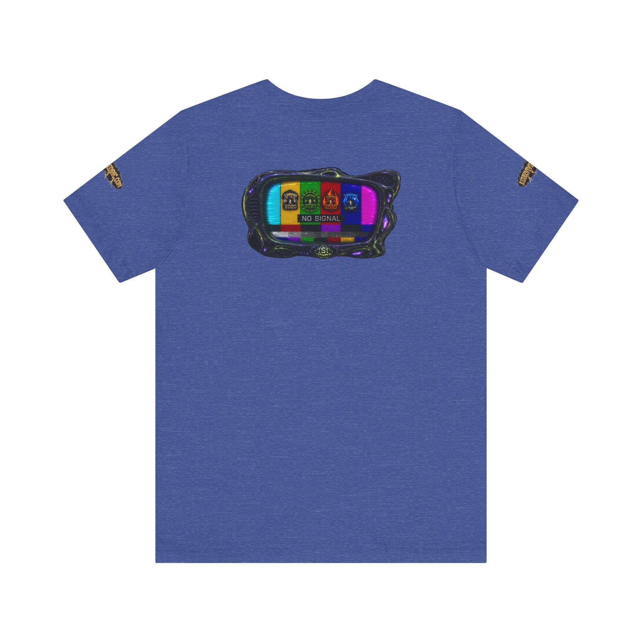 I Survived 2020 — "No Signal" Test Pattern Tee Alien Broadcast Finale Summer Premiere Unisex Jersey Short Sleeve Tee
