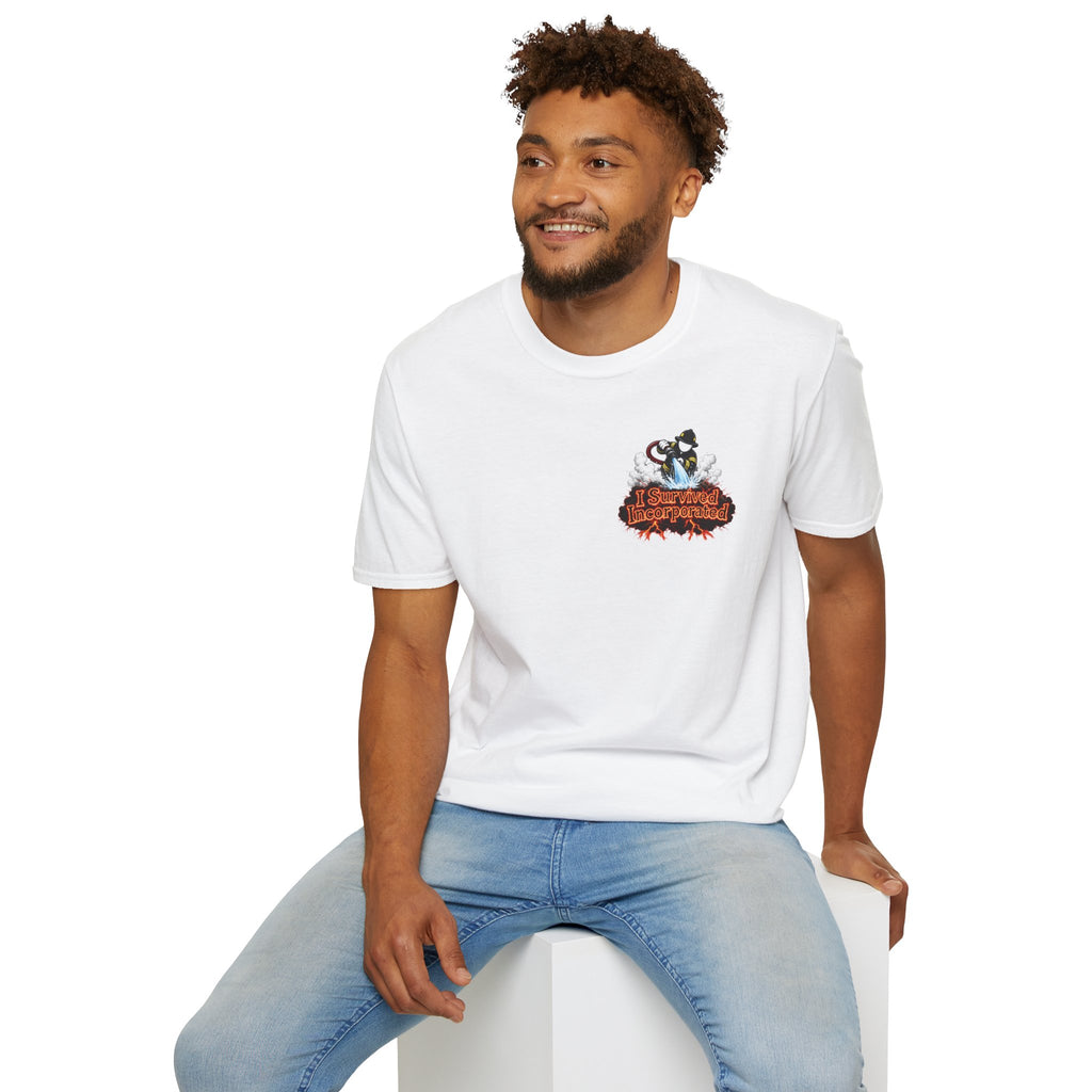 I Survived 2020 — "Please Stand By" Test Pattern Tee Wildfire Signal Edition Summer Premiere Unisex Softstyle T-Shirt