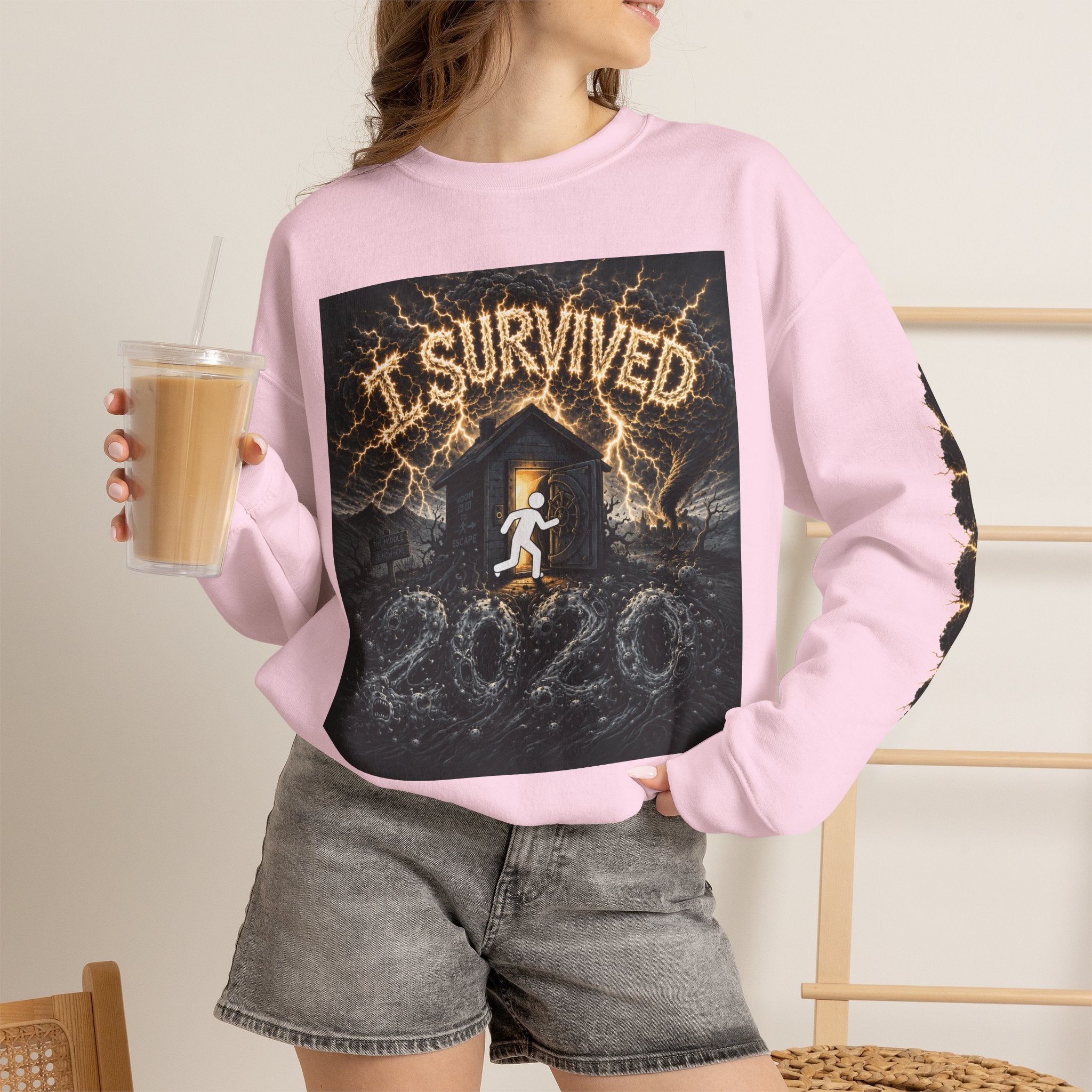 I Survived 2020 — Original PILOT Design: Special Edition Unisex Heavy Blend™ Crewneck Sweatshirt