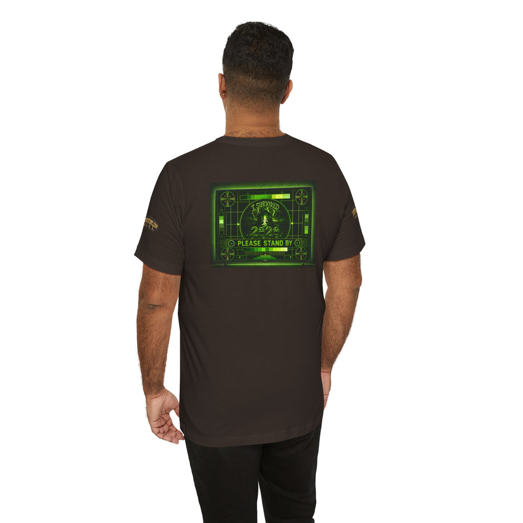 I Survived 2020 — "Please Stand By" Test Pattern Toxic Signal Tee Special Edition Summer Premiere Unisex Jersey Short Sleeve Tee