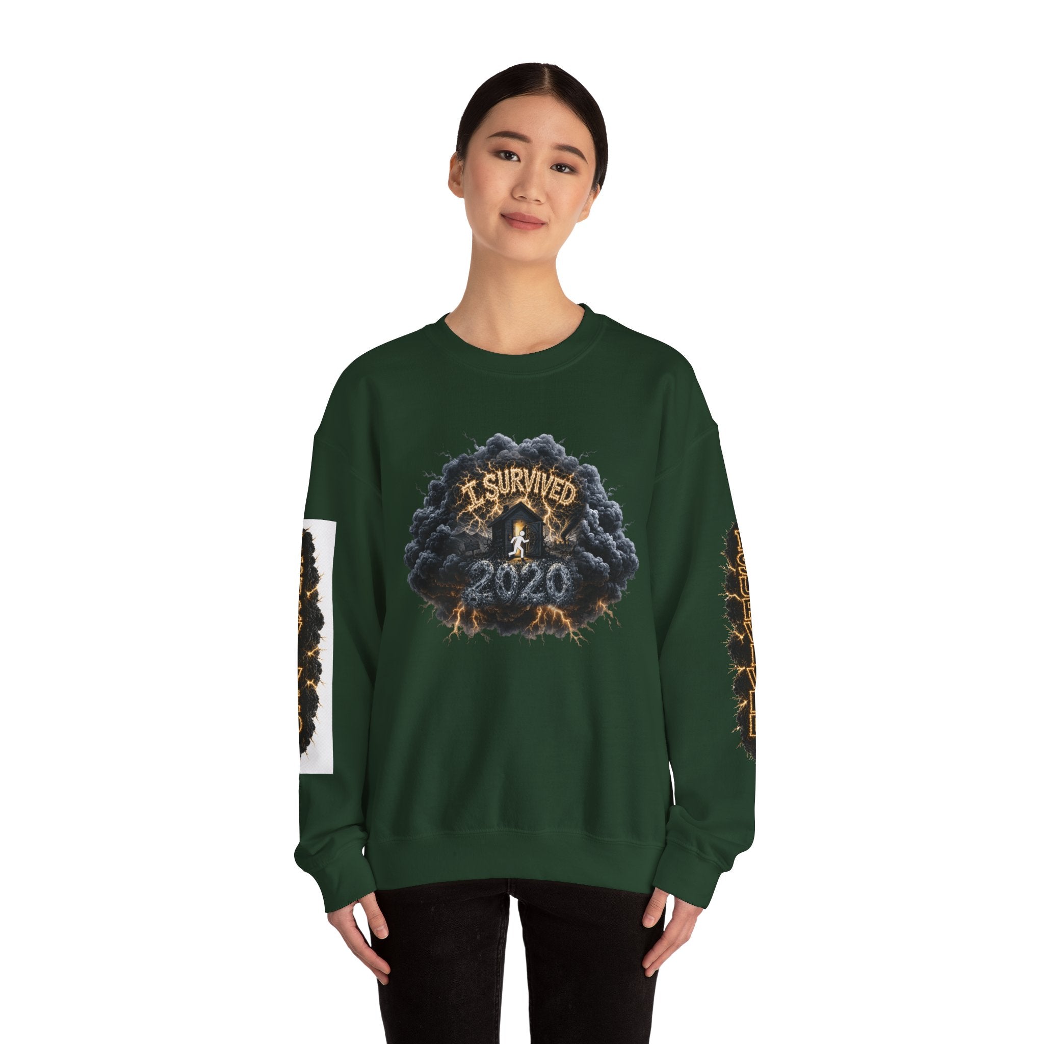 I Survived 2020 — Director's Cut Original Design Teaser Tee | Season 1 Premiere Drop Unisex Heavy Blend™ Crewneck Sweatshirt