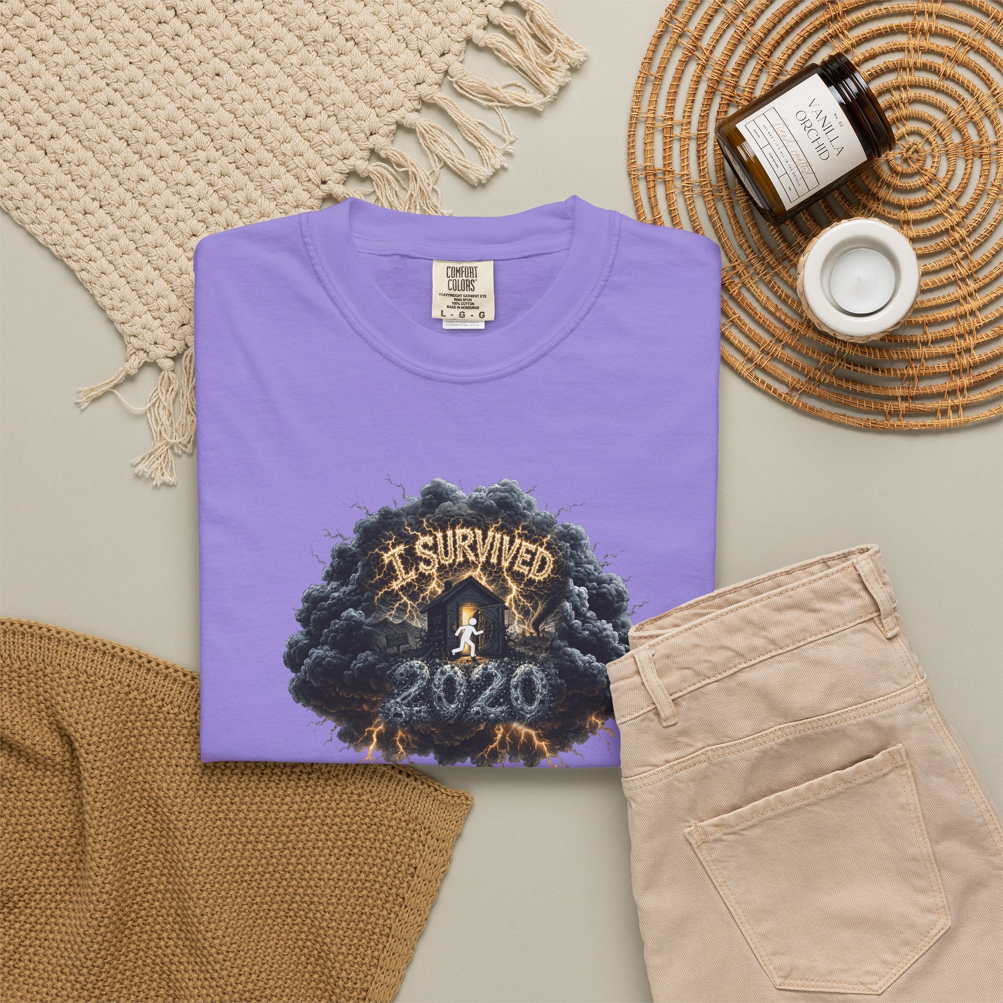 I Survived 2020 — Original PILOT Design: Director's Cut Unisex Garment-Dyed T-shirt