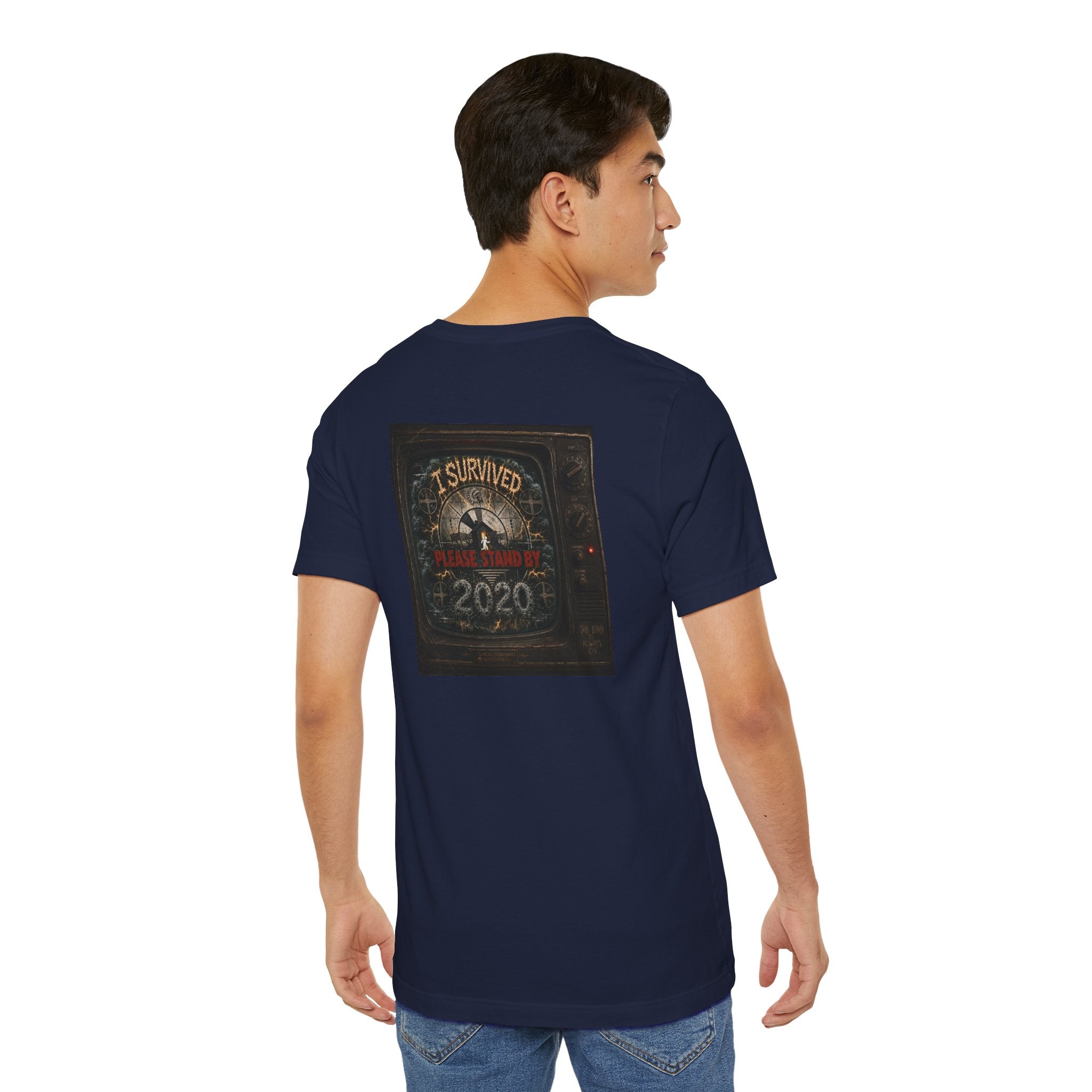 I Survived 2020 — "Please Stand By" Test Pattern Tee Summer Premier Unisex Jersey Short Sleeve Tee