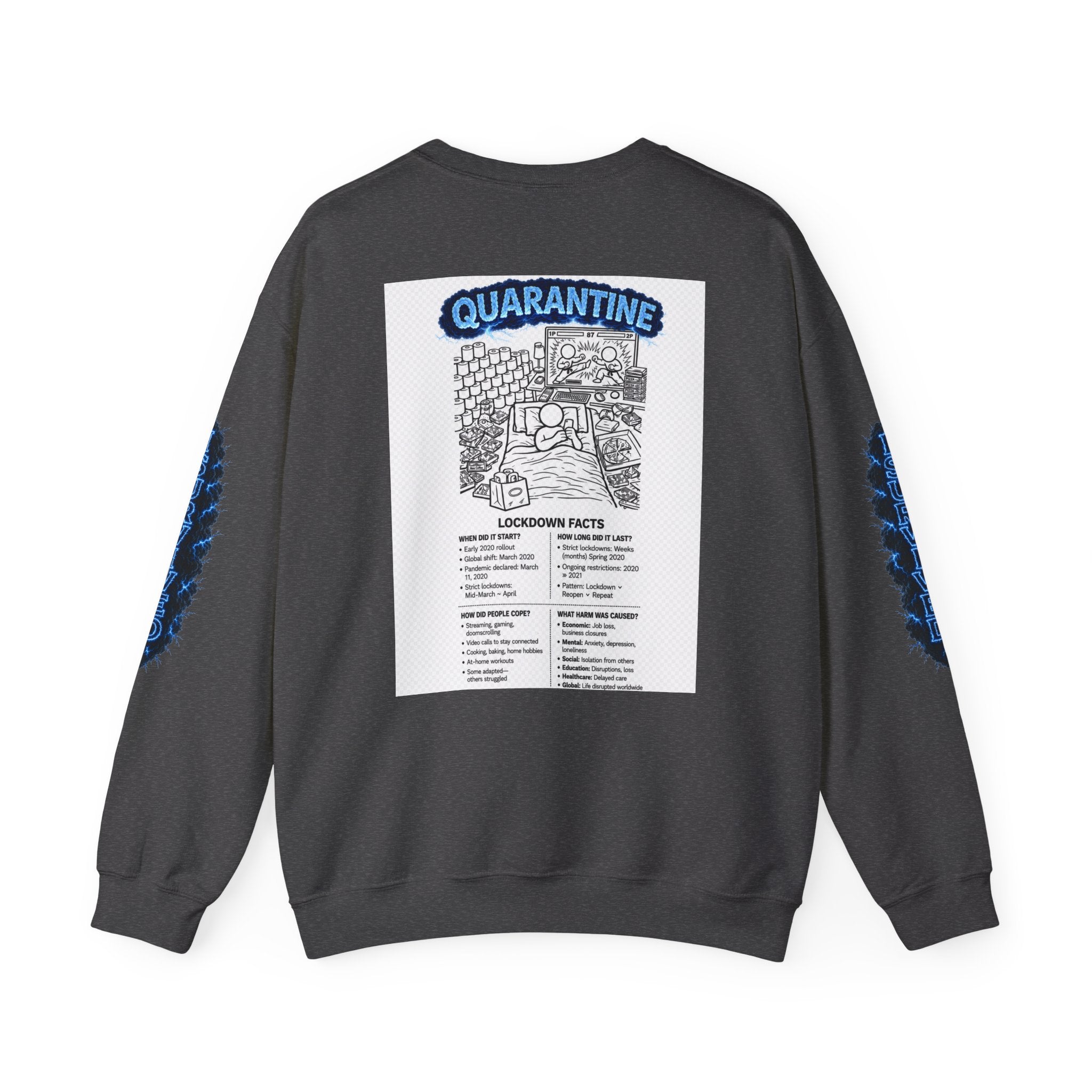 I Survived 2020 — Director's Cut S3:E1 "Quarantine" | Lockdown Edition Documentary Unisex Heavy Blend™ Crewneck Sweatshirt