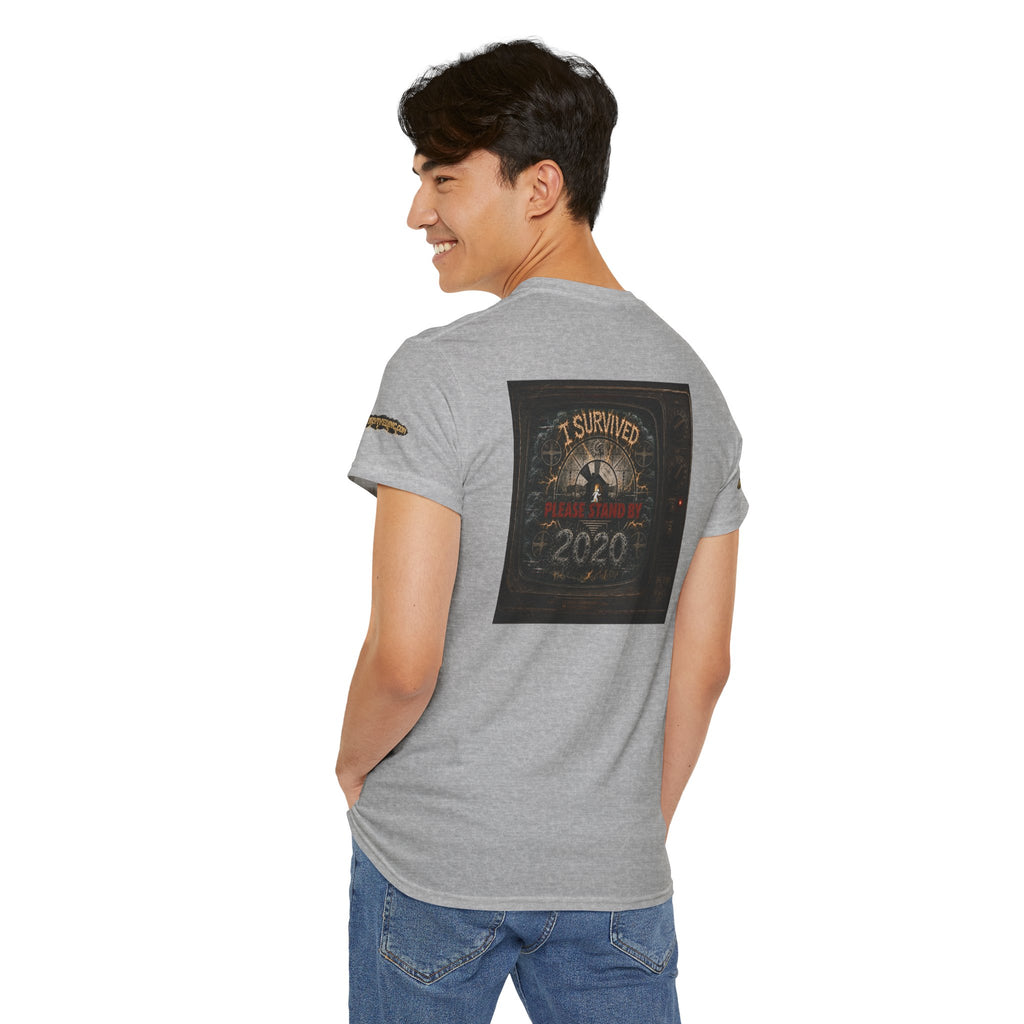 I Survived 2020 — "Please Stand By" Test Pattern Tee Special Edition Summer Premier Unisex Heavy Cotton Tee