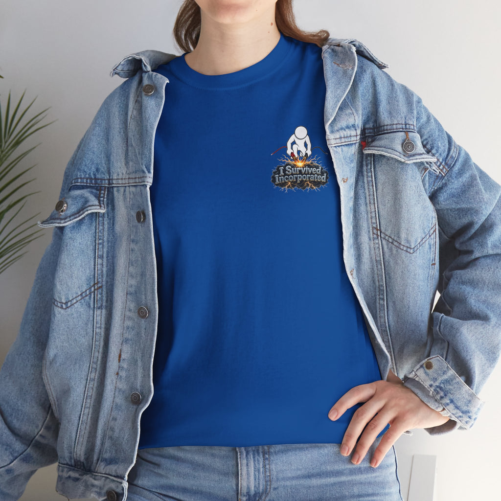 I Survived 2020 — "Please Stand By" Test Pattern Tee Summer Premier Unisex Heavy Cotton Tee