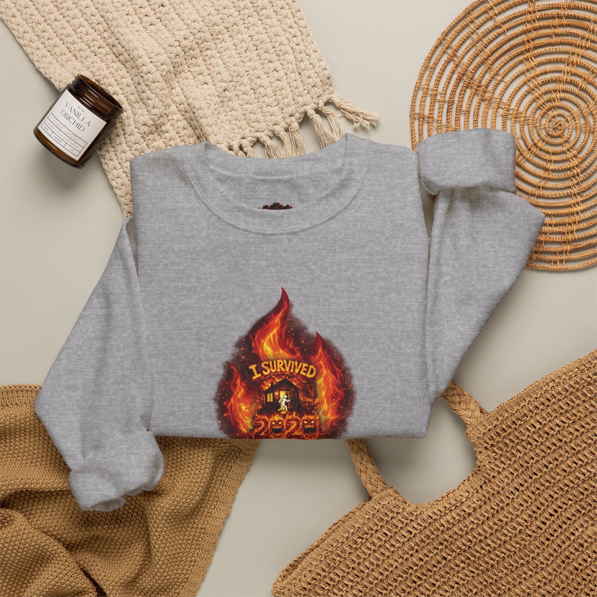 I Survived 2020 — WILDFIRES S2:E1: Director's Cut "Berry Creek" Memorial Unisex Heavy Blend™ Crewneck Sweatshirt