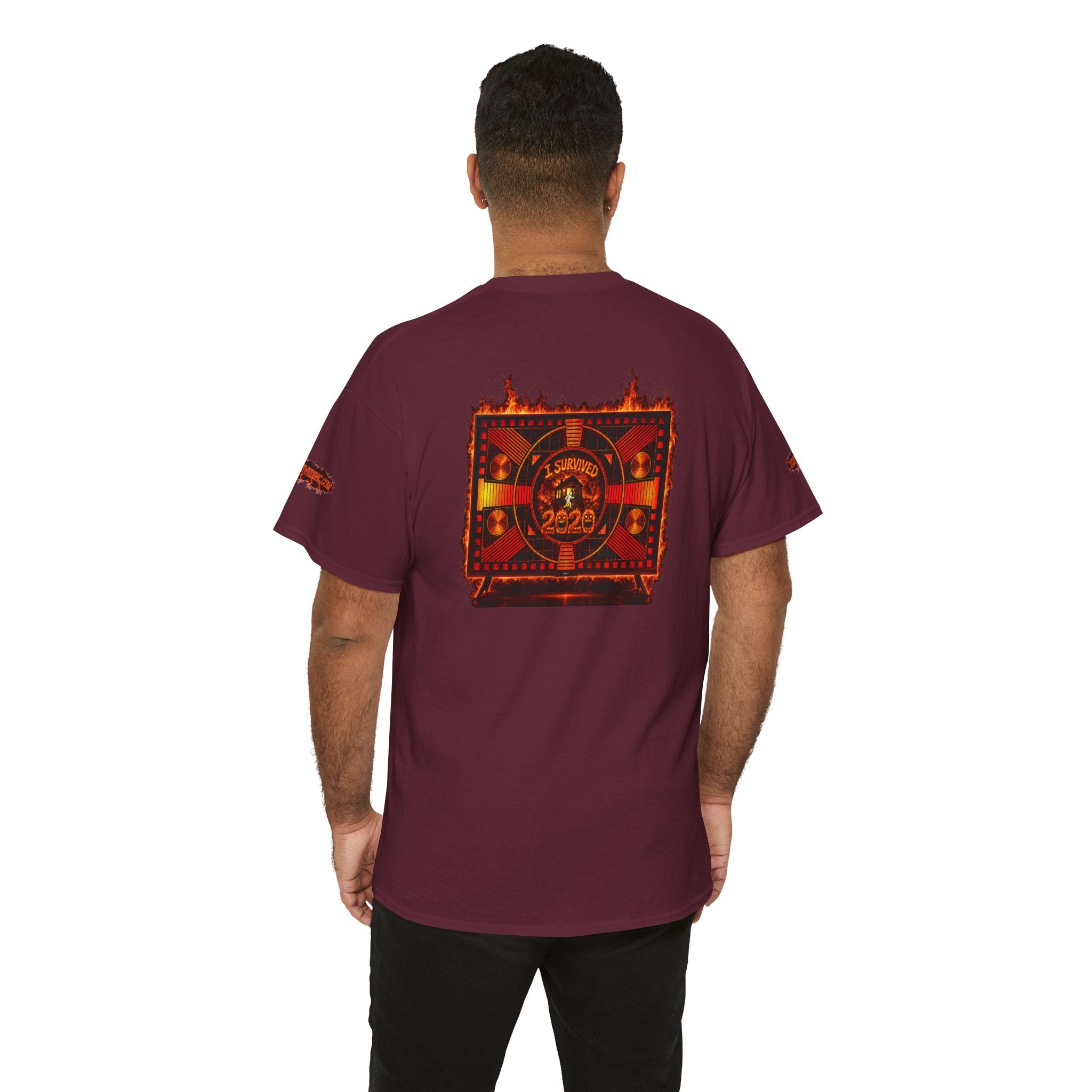 I Survived 2020 — "Please Stand By" Test Pattern Tee Wildfire Signal Special Edition Summer Premiere Unisex Heavy Cotton Tee