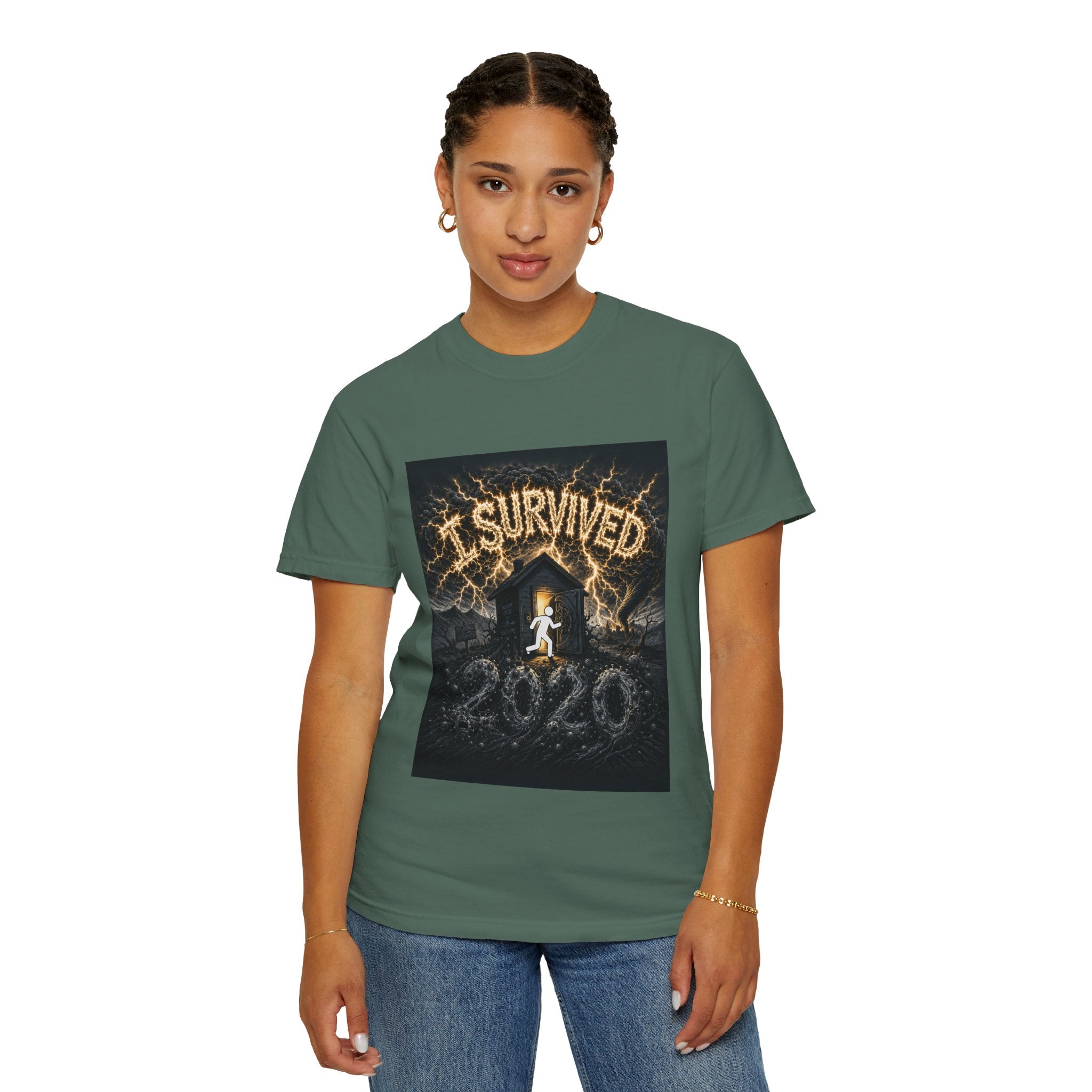 I Survived 2020 — Original Design Teaser Tee | Season 1 Premiere Drop Unisex Garment-Dyed T-shirt
