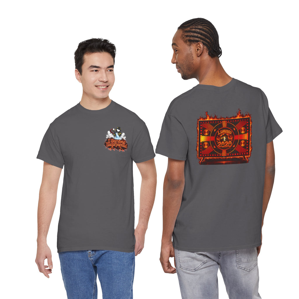 I Survived 2020 — "Please Stand By" Test Pattern Tee Wildfire Signal Edition Summer Premiere Unisex Heavy Cotton Tee
