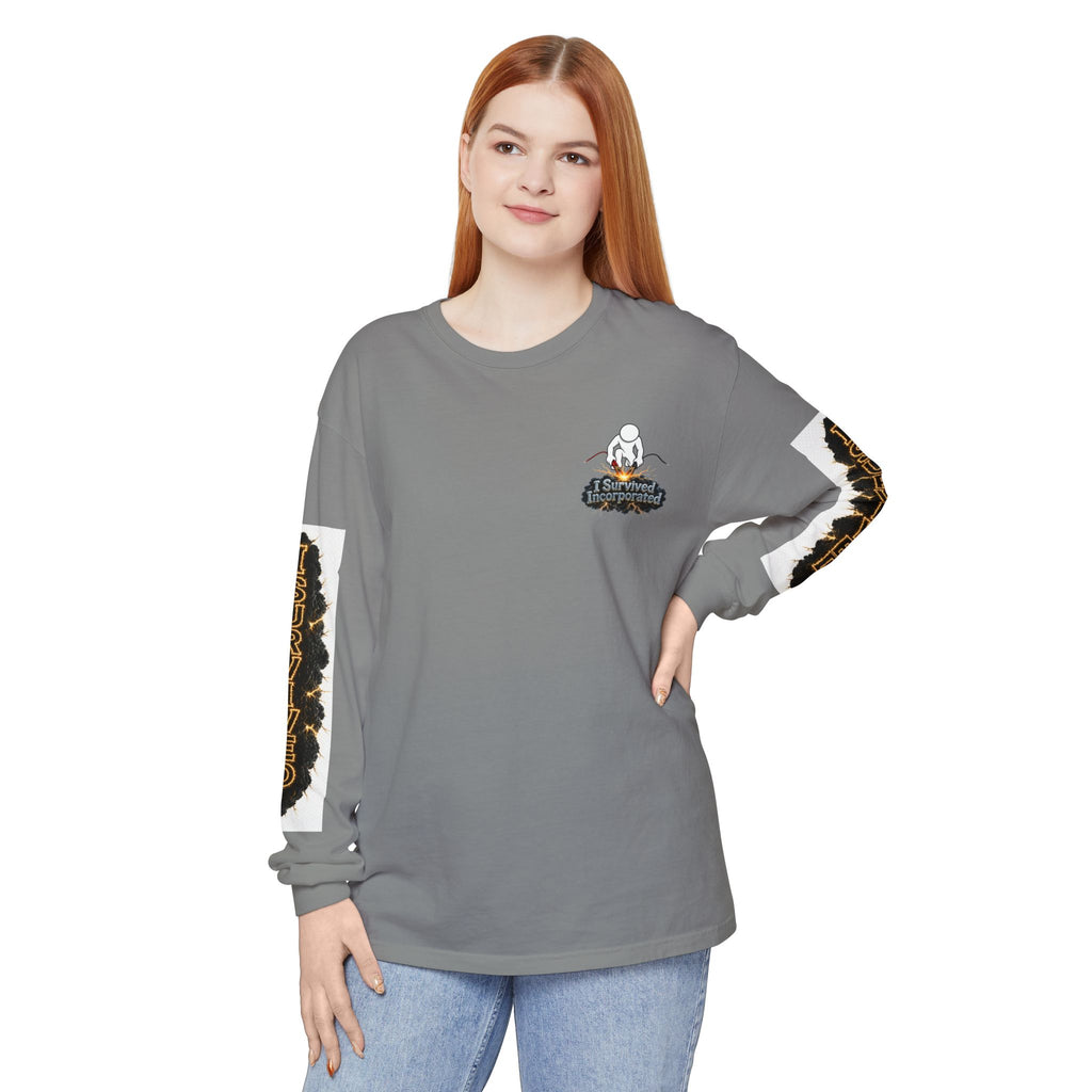 I Survived 2020 — "Please Stand By" Test Pattern Tee Special Edition Summer Premier Unisex Garment-Dyed Long Sleeve T-Shirt