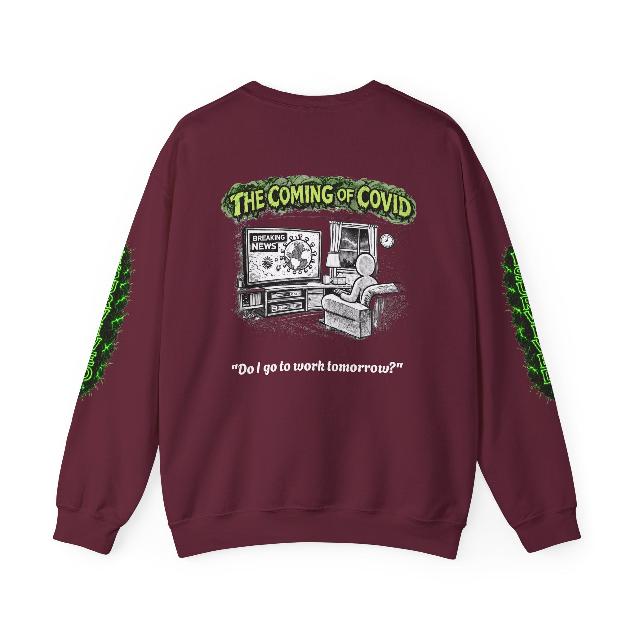 I Survived 2020 — Director's Cut S1:E2 "The Coming of COVID" | Pandemic Edition Unisex Heavy Blend™ Crewneck Sweatshirt